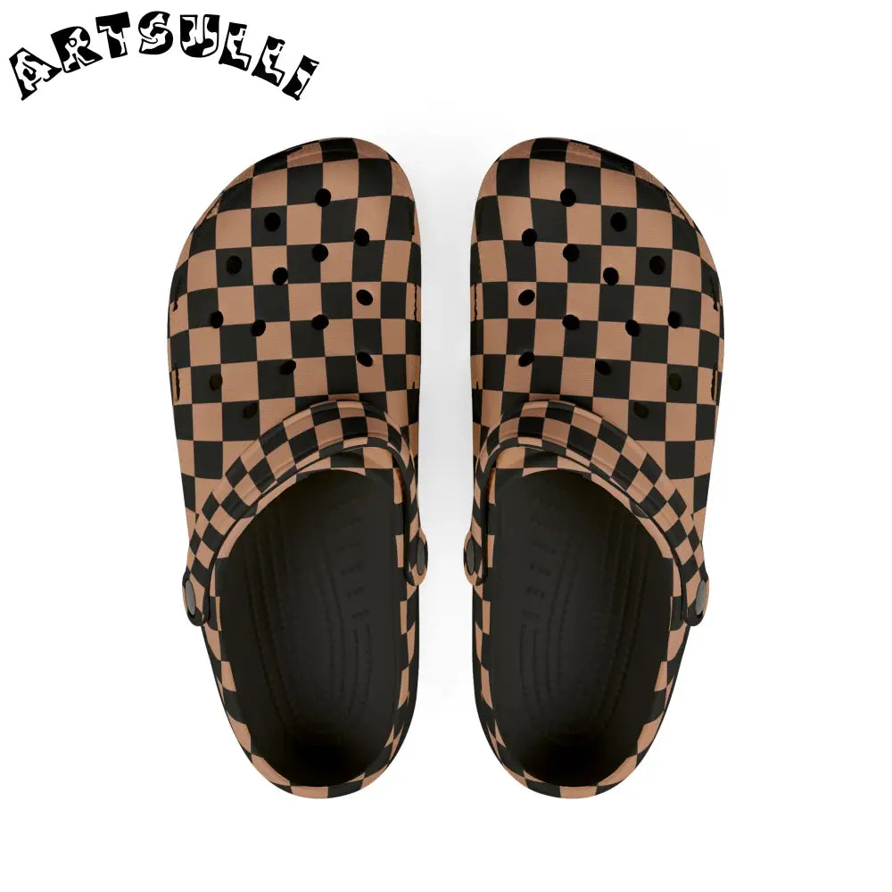 JAKKOUTTHEBXX Checkerboard II Soft Orange and Black EVA Foam Rubber