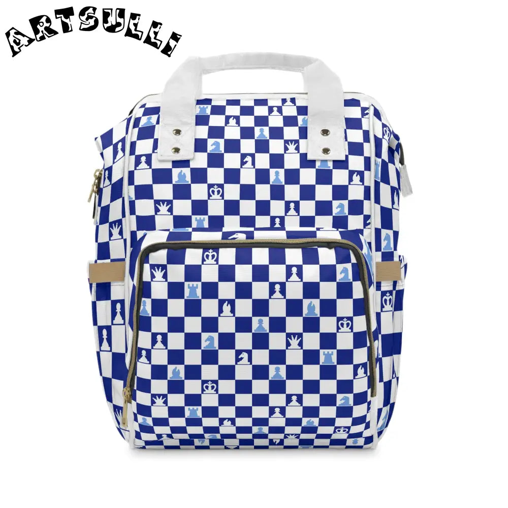 JAKKOUTTHEBXX Chess Pattern Diaper Backpack with Pocket Displays 2025