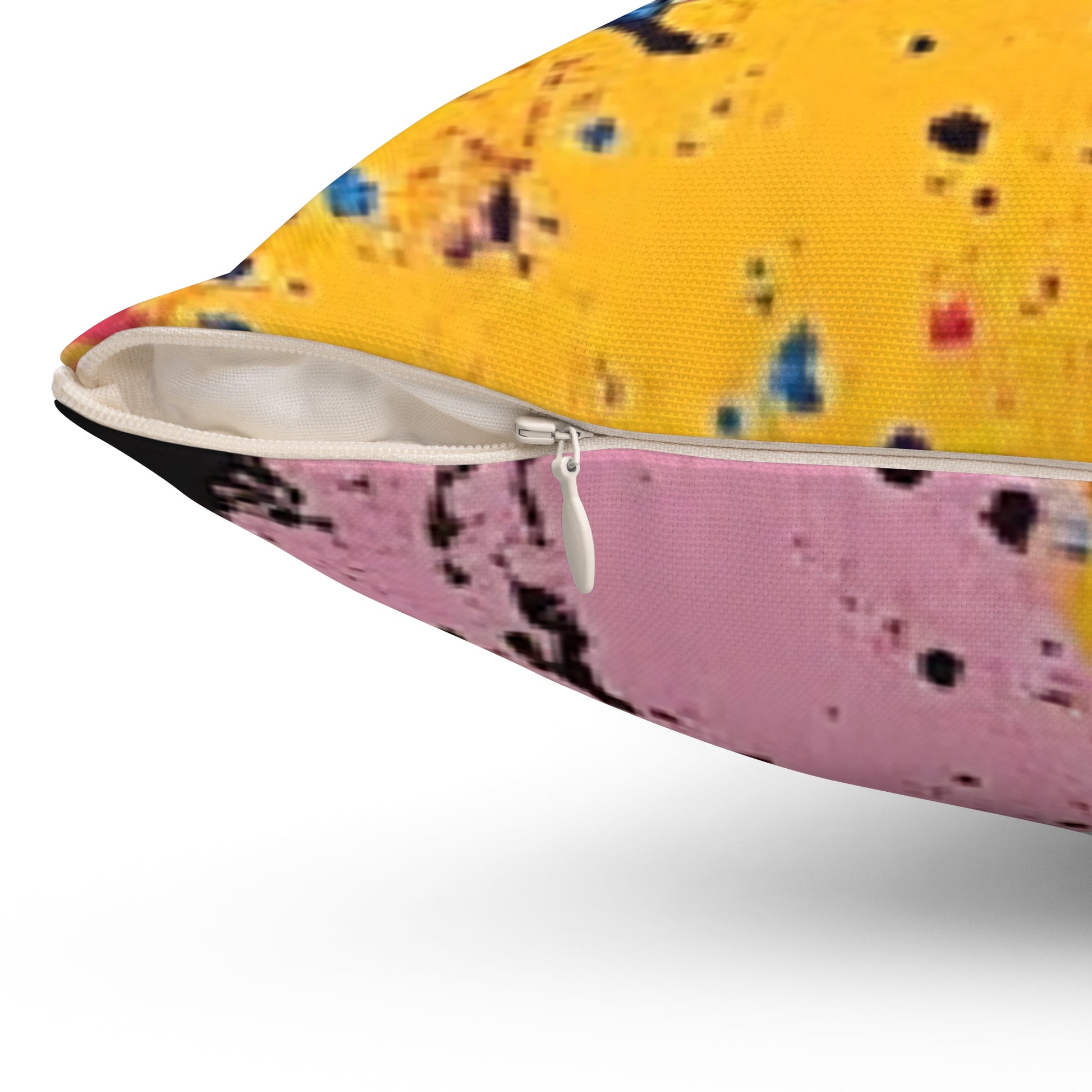 The Colors Of Paint Splatter Spun Polyester Square Pillow, Artsulli - Art is Long, Life is Short, Home Decor, , , , , , , 
