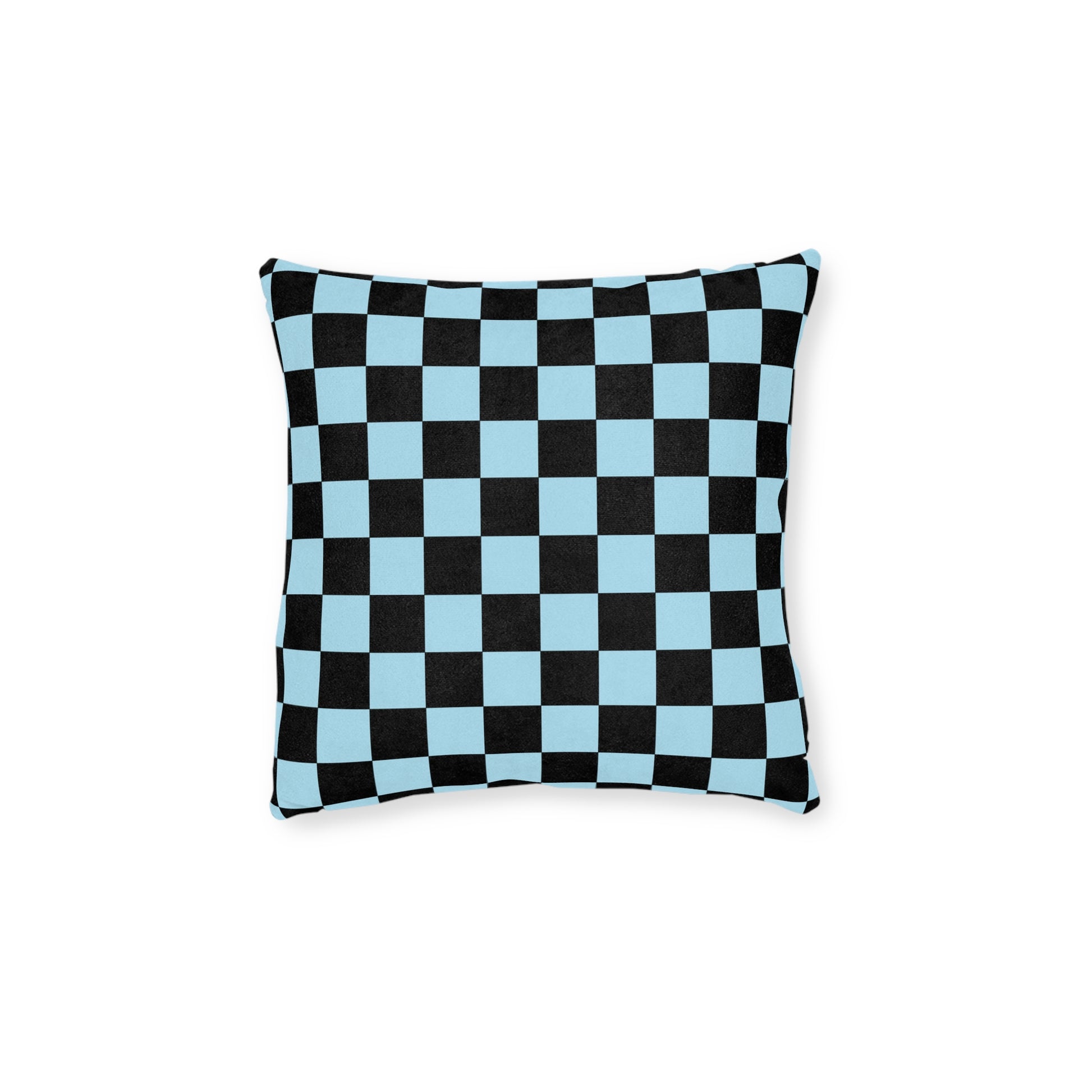 Checkerboard Black and Blue Square Pillow, Artsulli - Art is Long, Life is Short, Home Decor, , , , , , , 