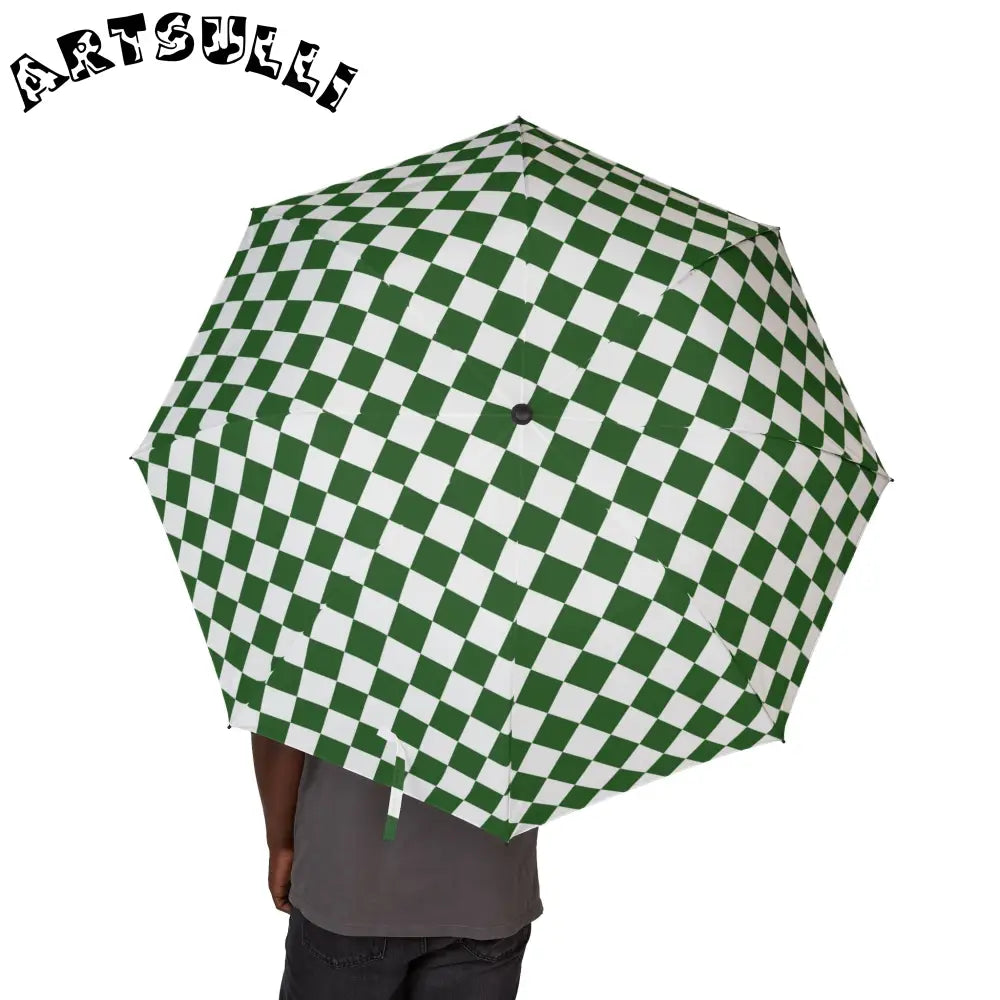JAKKOUTTHEBXX Checkerboard White and Dark Green Semi-Automatic