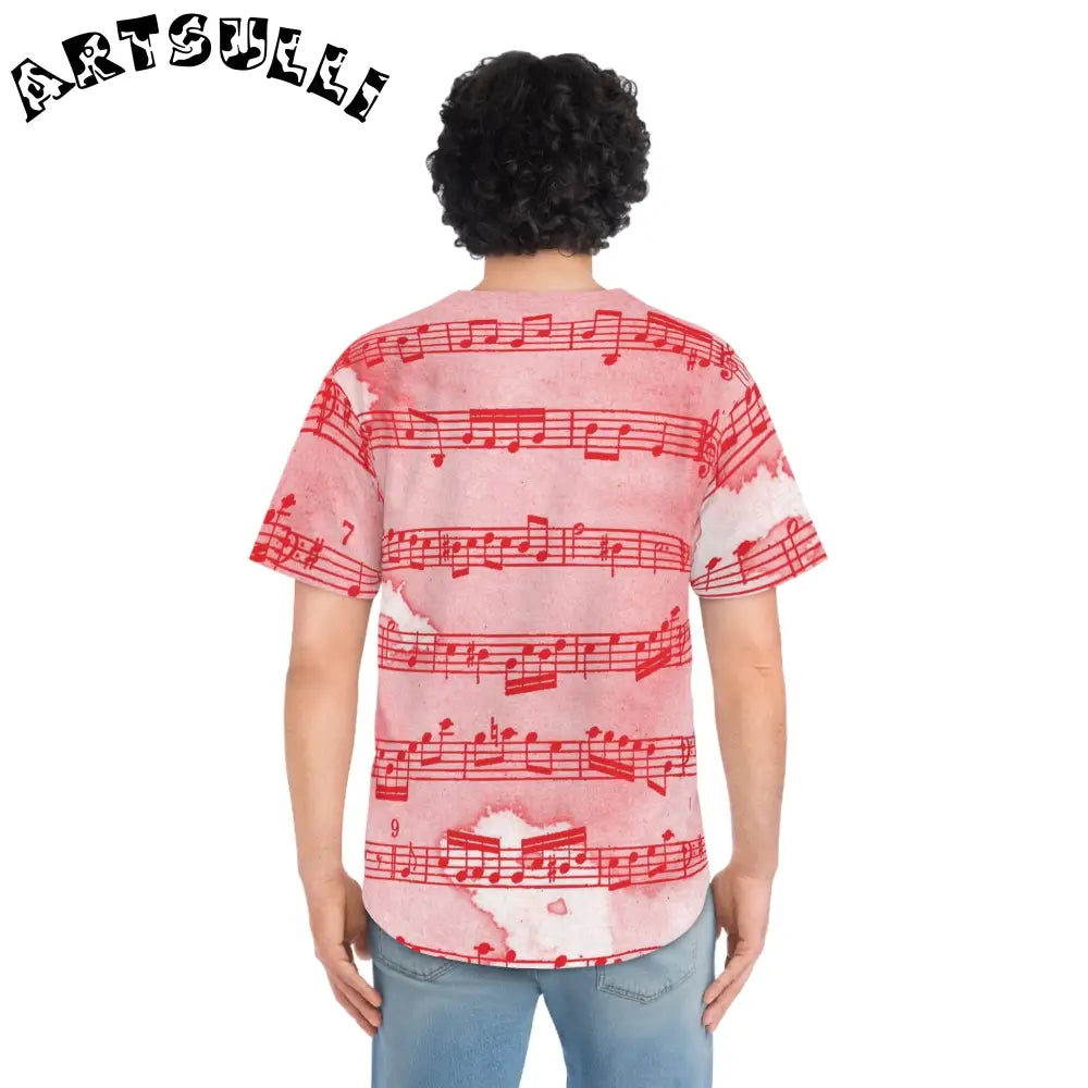 JAKKOUTTHEBXX Pink Music Note Baseball Jersey 2025