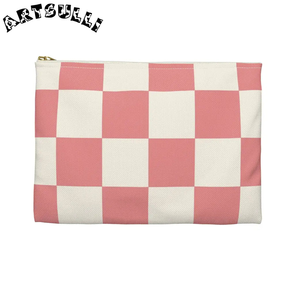 JAKKOUTTHEBXX Retro Checkered Grassland Sprites Accessory Pouch