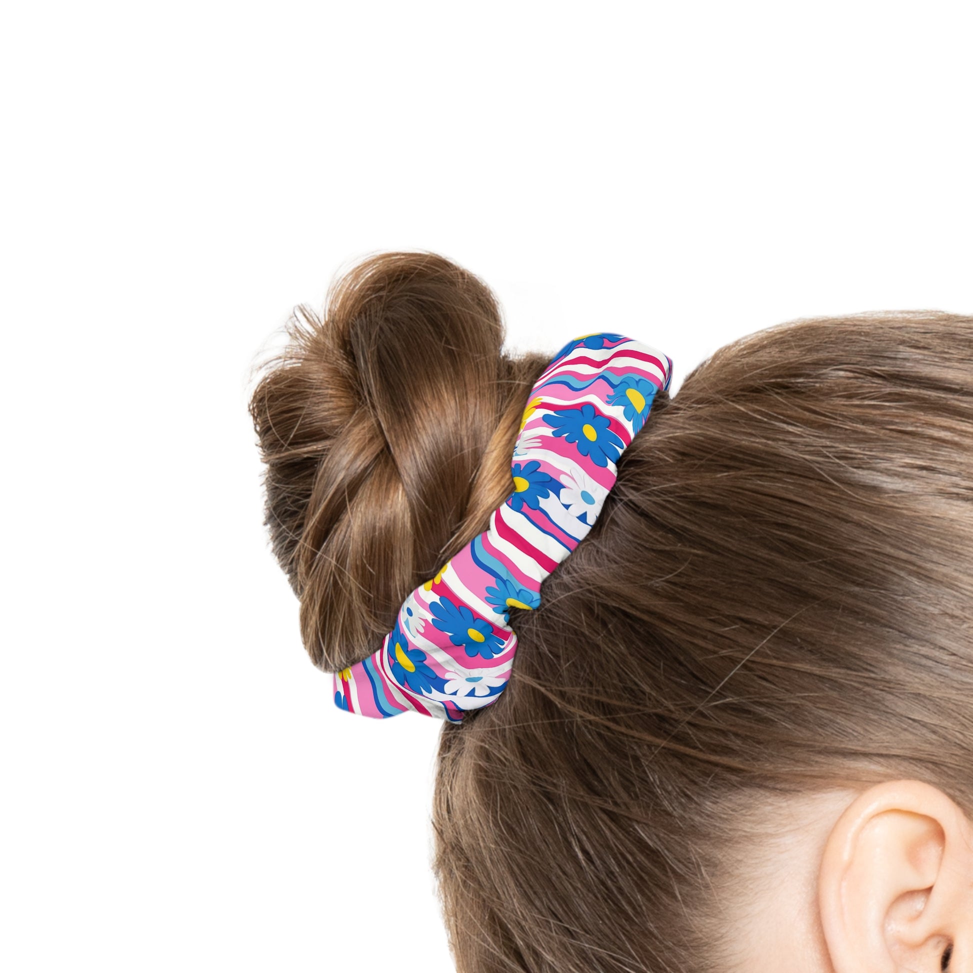 Flowers x Stripes Multi-Color Scrunchie, Artsulli - Art is Long, Life is Short, Accessories, , , , , , , 