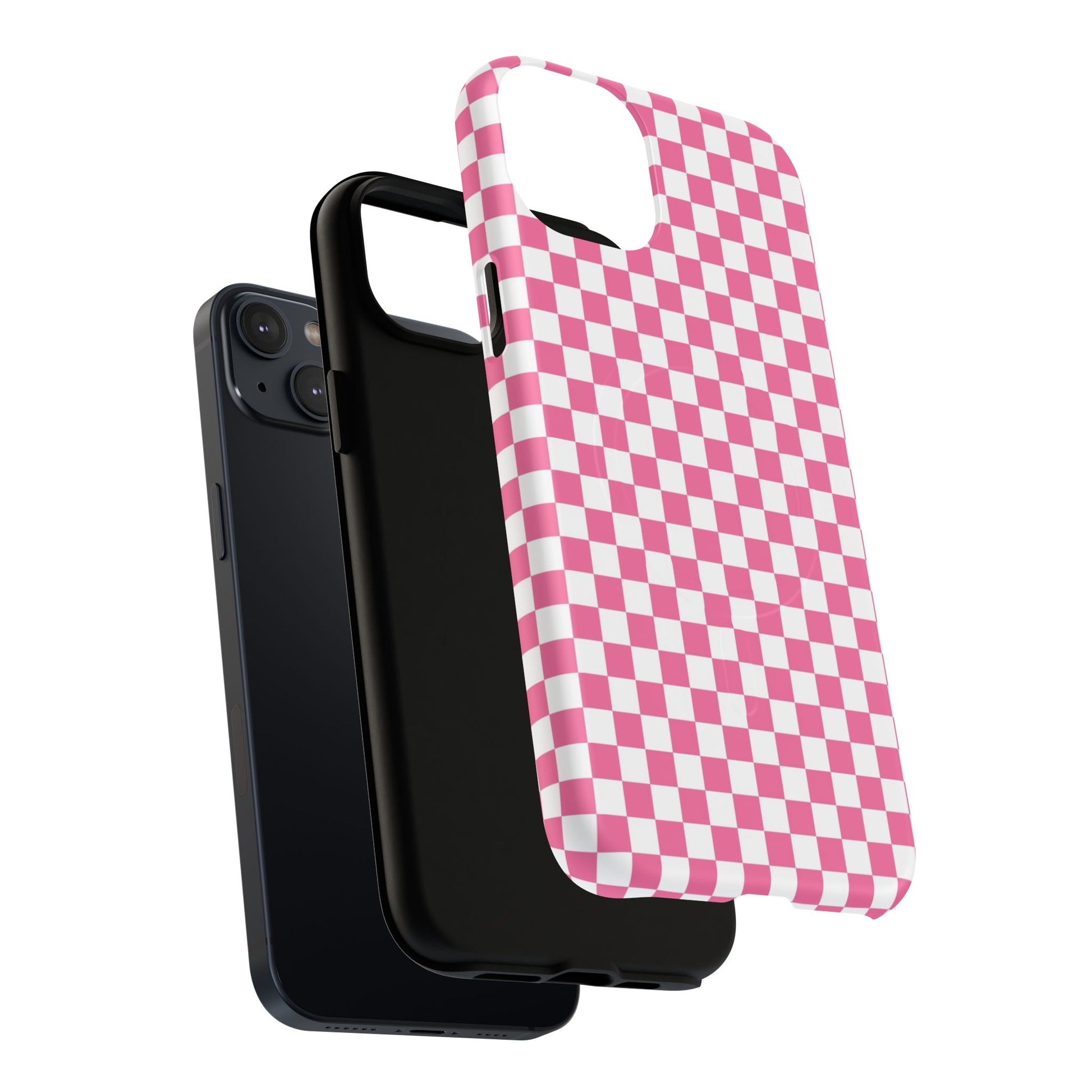 Yuyushiki Pink Check Tough Magnetic Cases, Artsulli - Art is Long, Life is Short, Phone Case, , , , , , , 