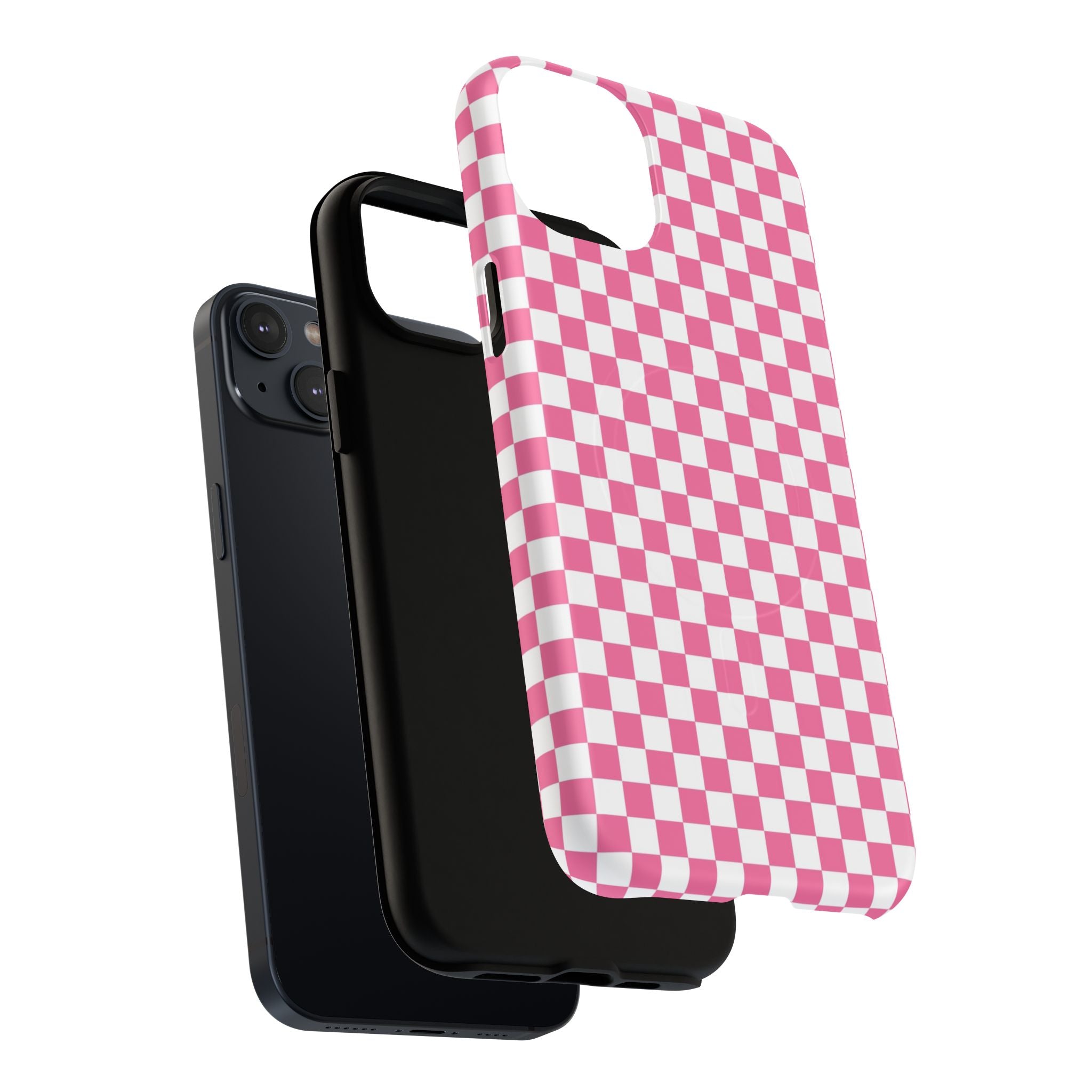 Yuyushiki Pink Check Tough Magnetic Cases, Artsulli - Art is Long, Life is Short, Phone Case, , , , , , , 