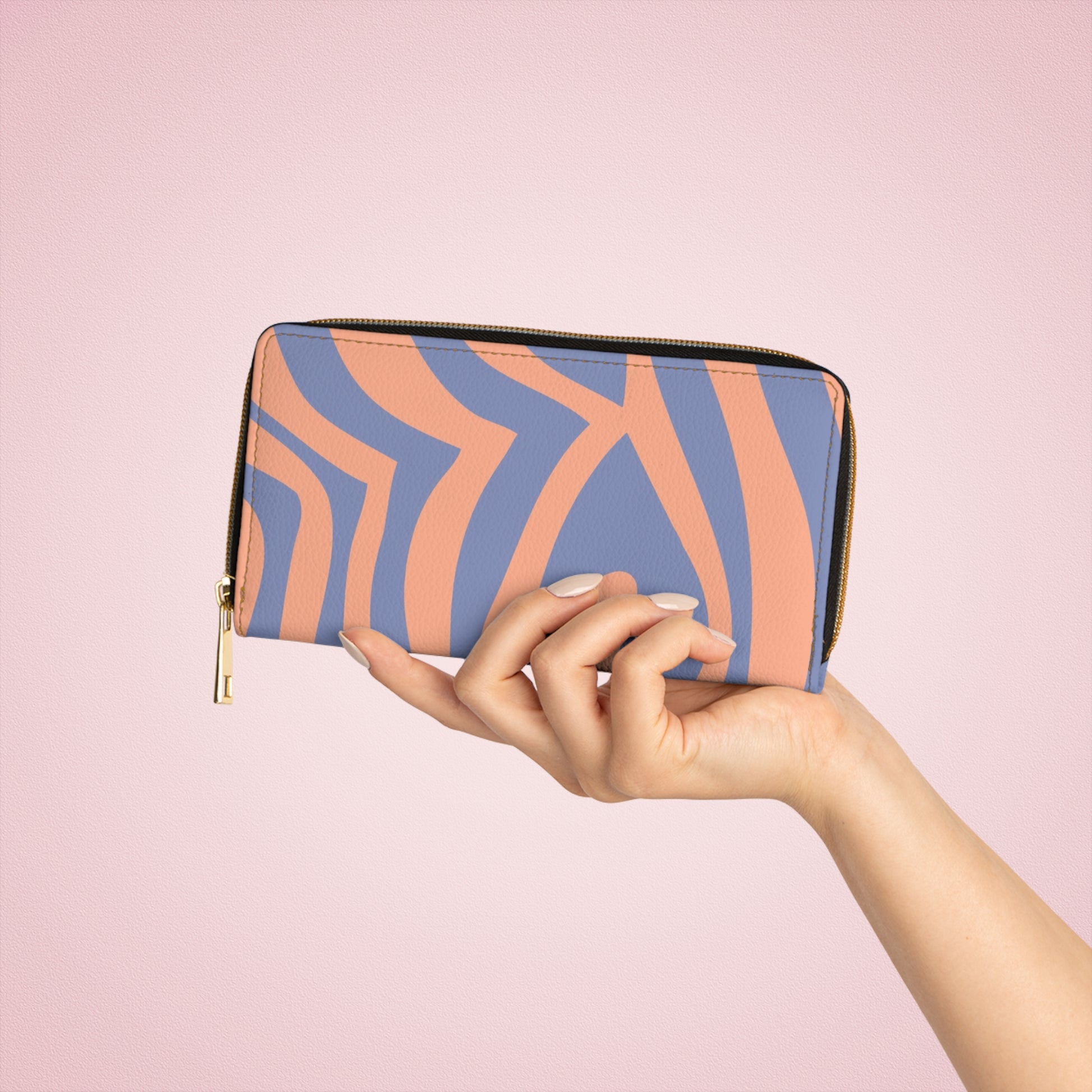 Melting Zebra Stripes Zipper Wallet, Artsulli - Art is Long, Life is Short, Accessories, , , , , , , 