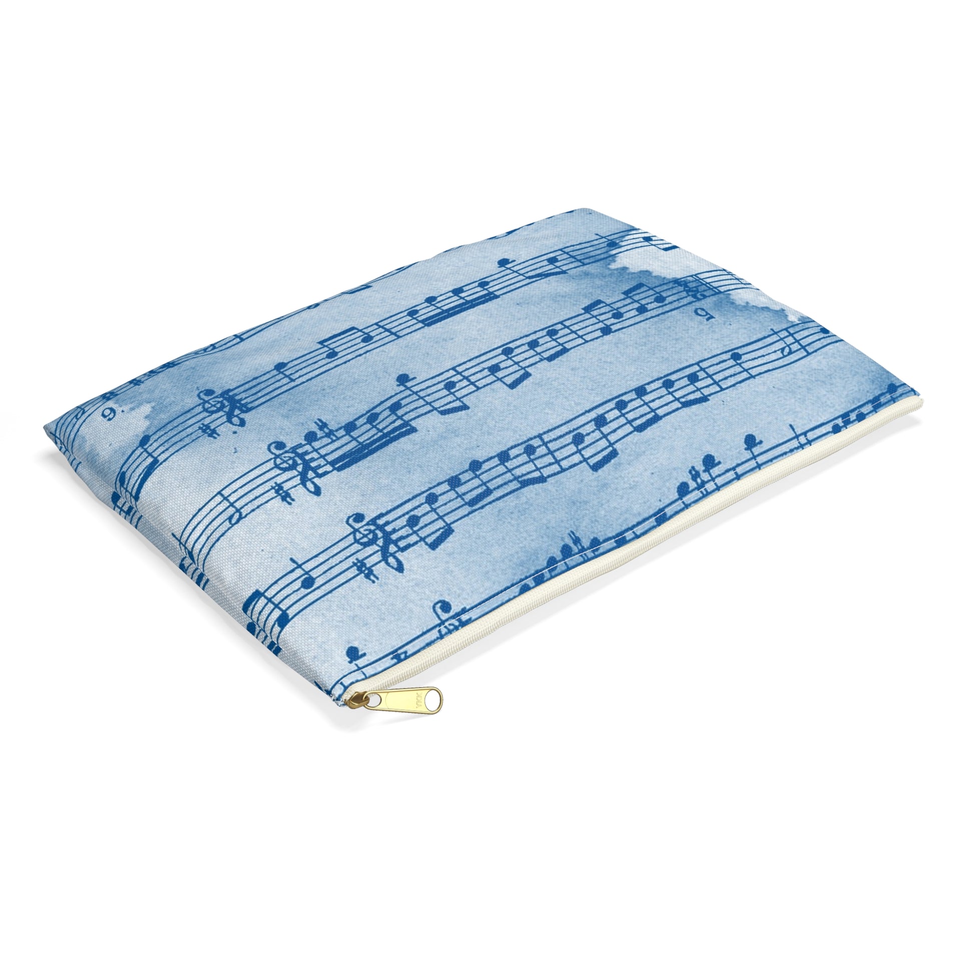 Drip Spill Type Beat Sheet Music Blue Accessory Pouch, Artsulli - Art is Long, Life is Short, Bags, , , , , , , 