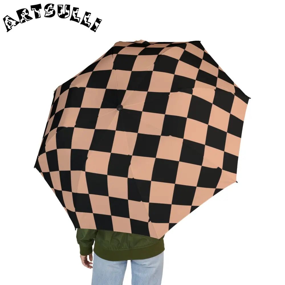 JAKKOUTTHEBXX Checkerboard Soft Orange and Black Semi-Automatic