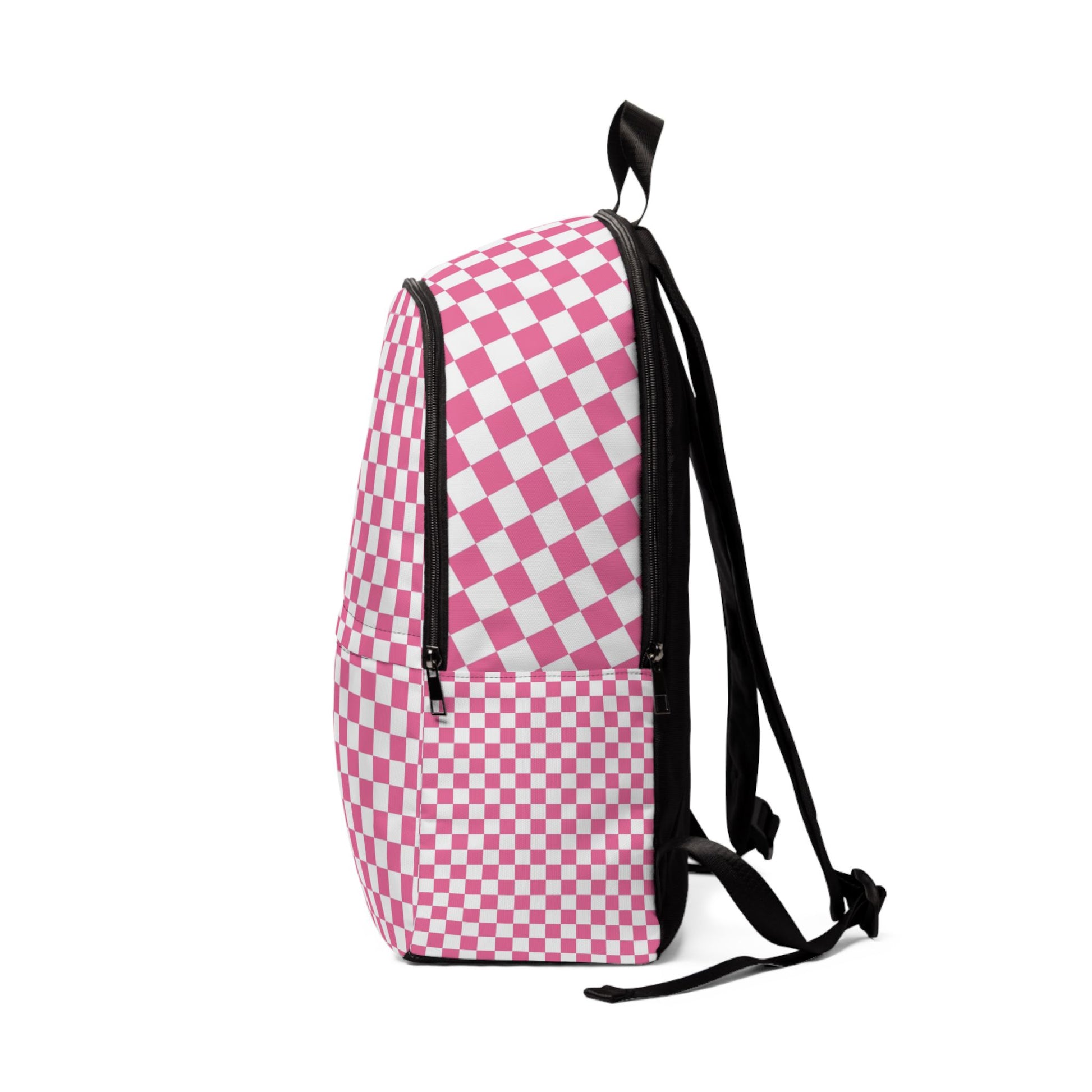 Yuyushiki Pink Check Unisex Fabric Backpack, Artsulli - Art is Long, Life is Short, Bags, , , , , , , 