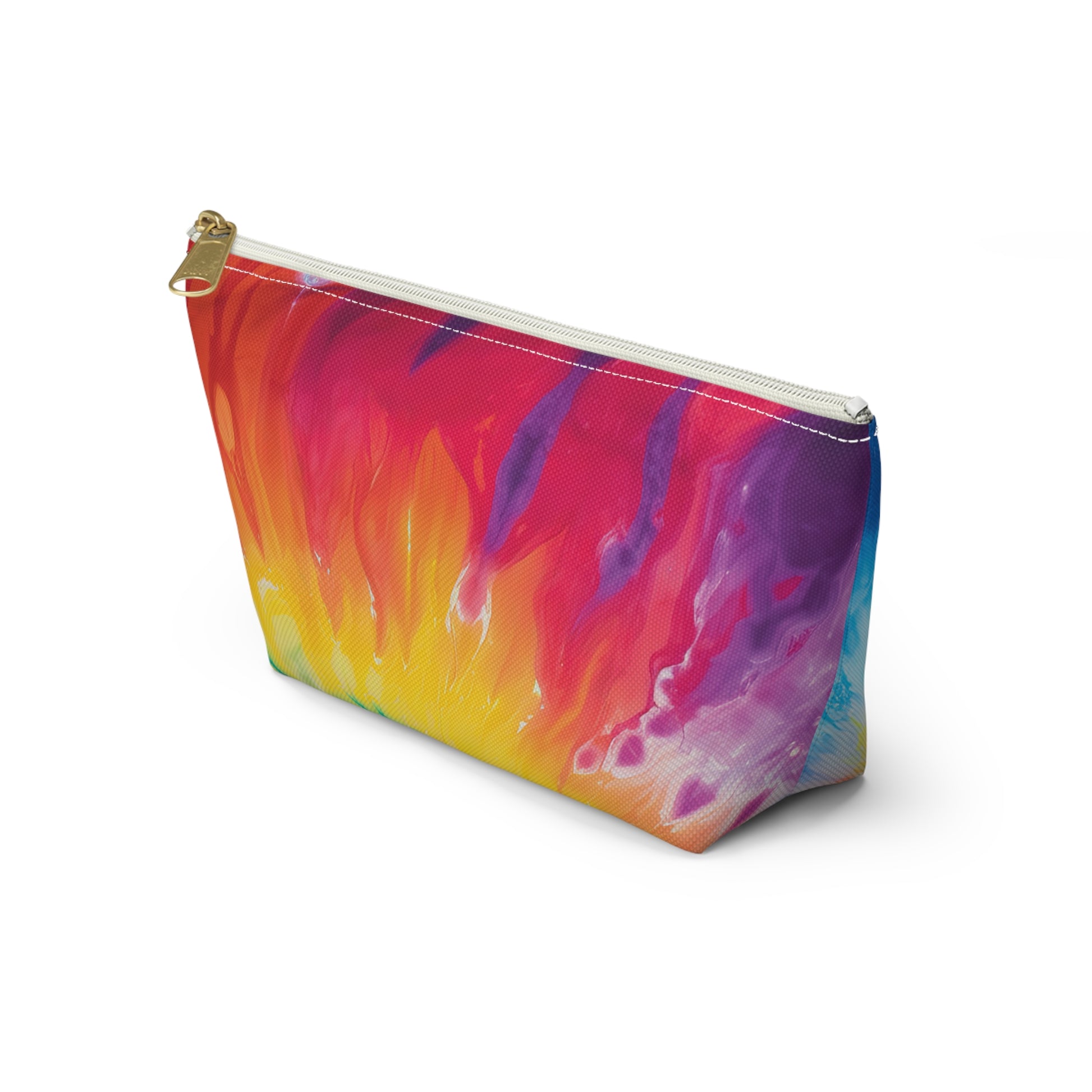 Tie Dye Accessory Pouch w T-bottom, Artsulli - Art is Long, Life is Short, Bags, , , , , , , 