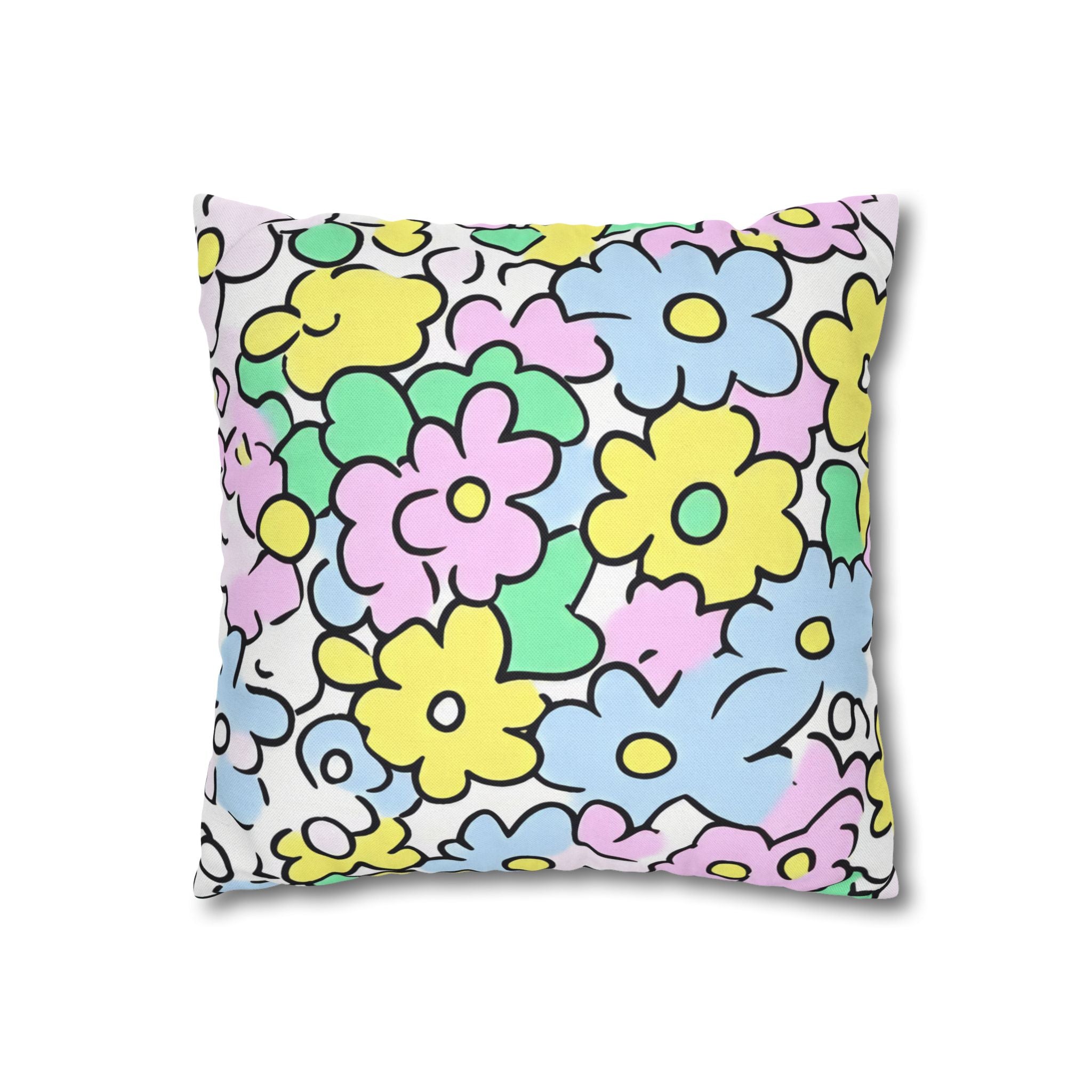 Spun Polyester Square Pillowcase