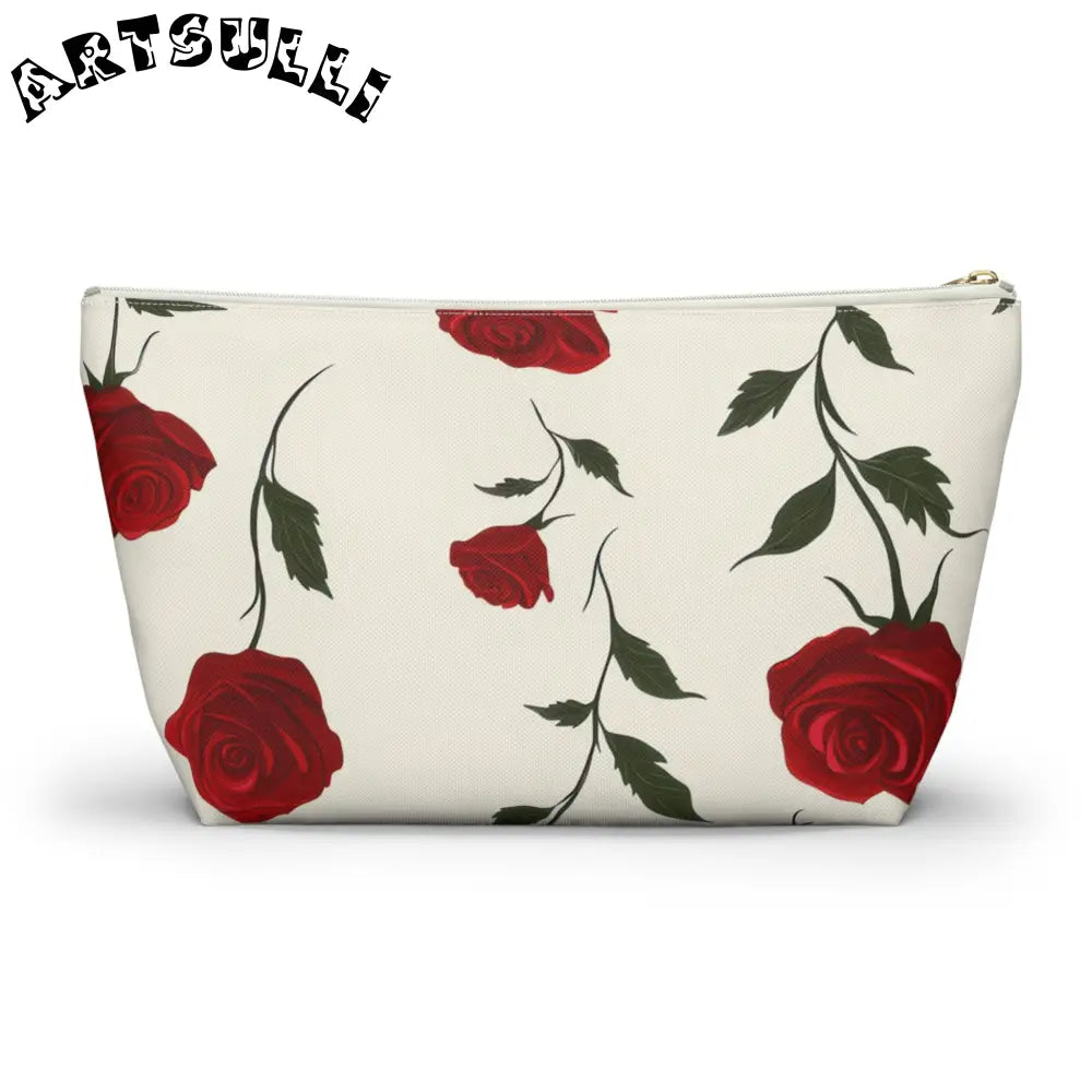 JAKKOUTTHEBXX Red Roses Accessory Pouch w T-bottom JAKKOUTTHEBXX