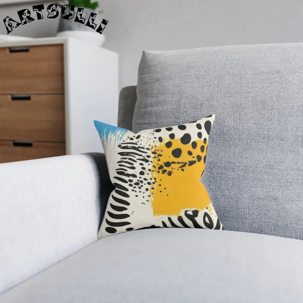 JAKKOUTTHEBXX Rae Zebra Rhapsody Square Pillow JAKKOUTTHEBXX