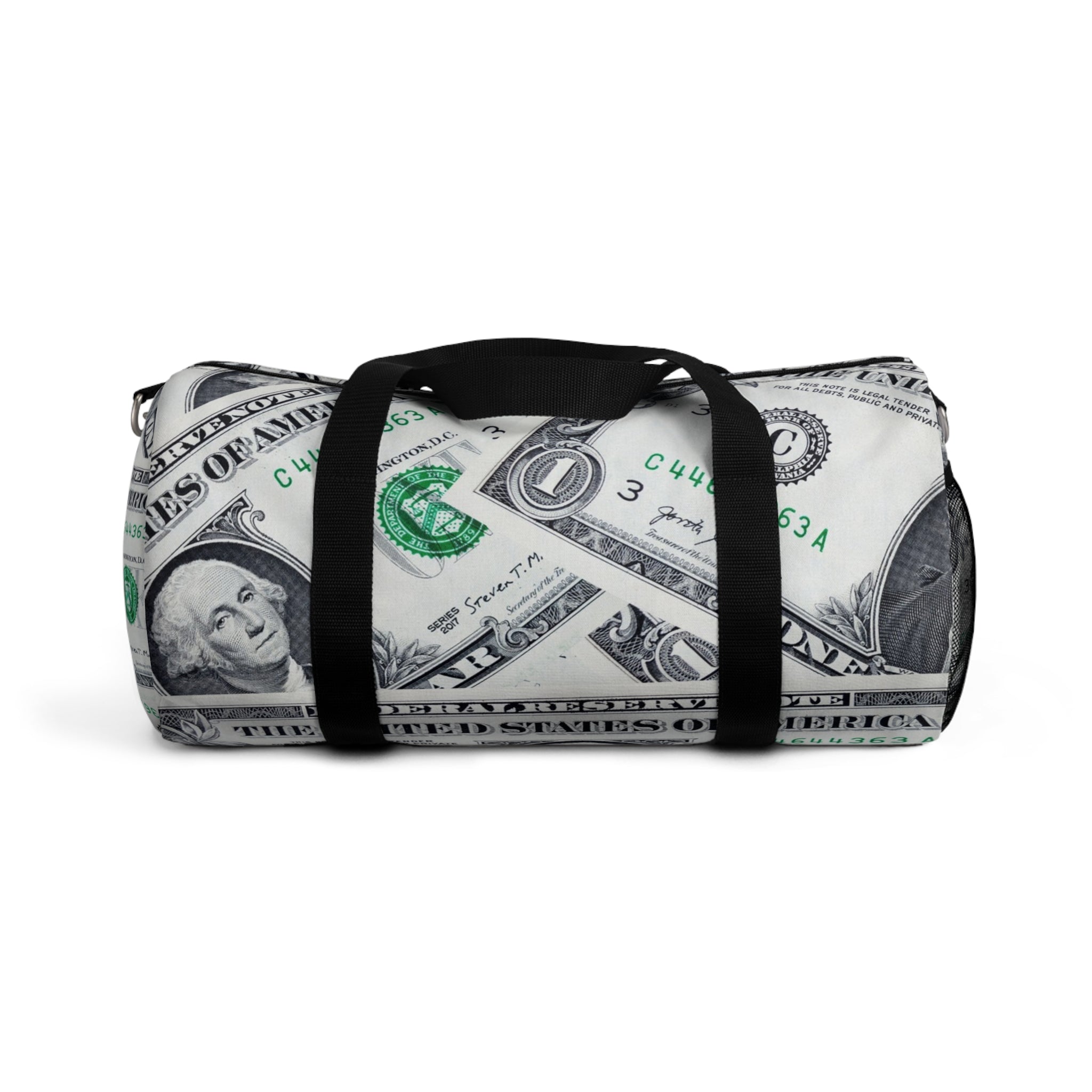 Money Collage Duffel Bag, Artsulli - Art is Long, Life is Short, Bags, Size, Small, , , , , 82343791778805