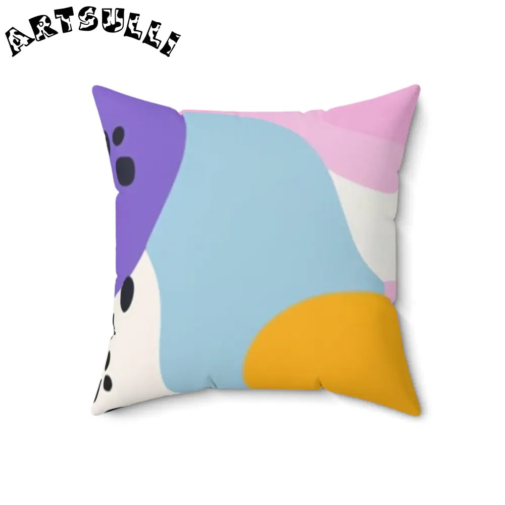 JAKKOUTTHEBXX Colorful Abstract Dots and Shapes Spun Polyester