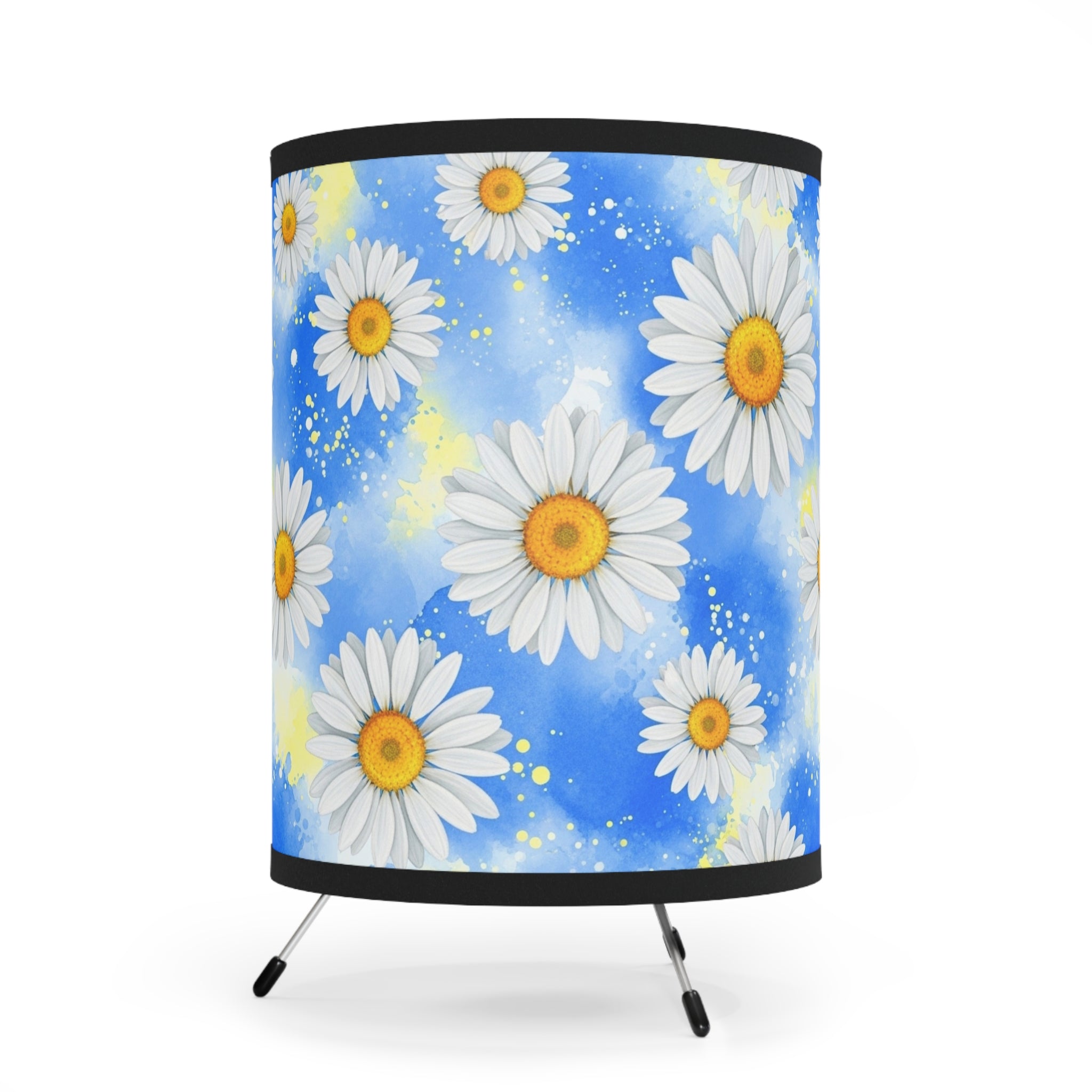 Daisies Tripod Lamp with High-Res Printed Shade, US\CA plug, Artsulli - Art is Long, Life is Short, Home Decor, , , , , , , 