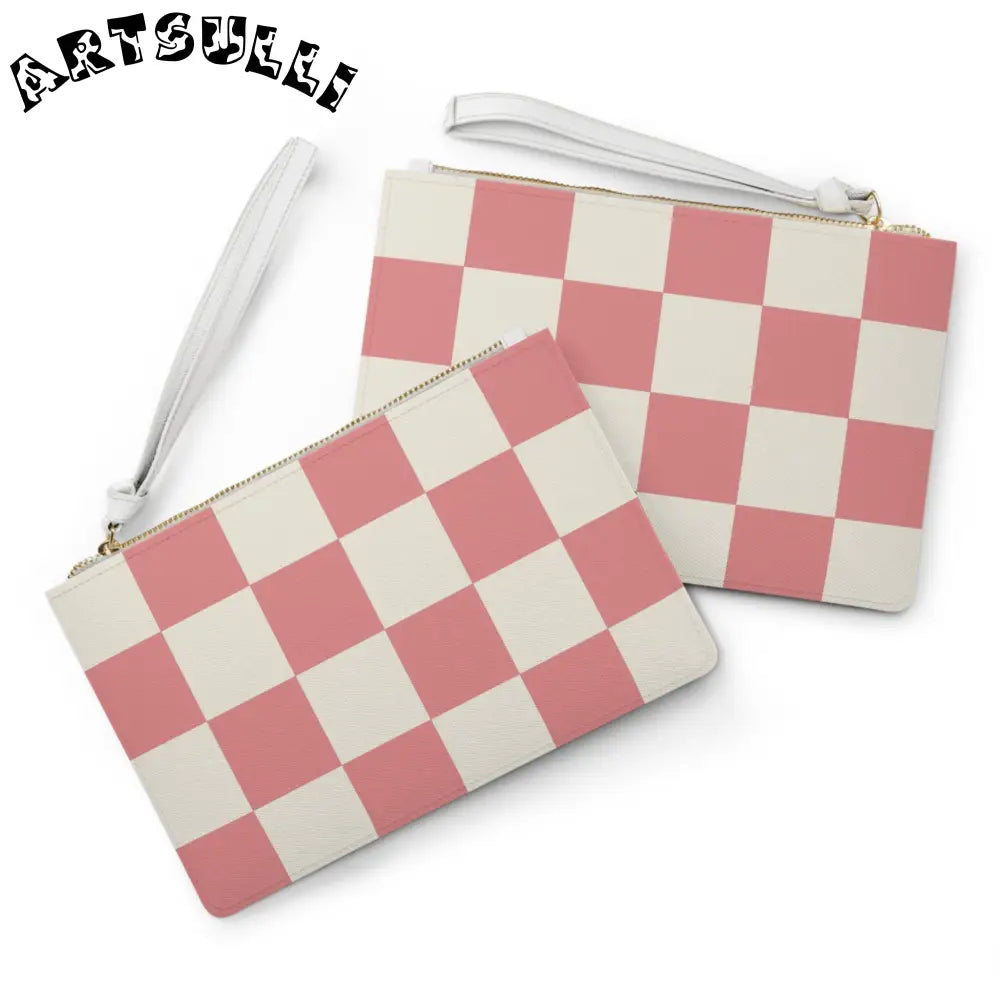 JAKKOUTTHEBXX Retro Checkered Grassland Sprites Clutch Bag