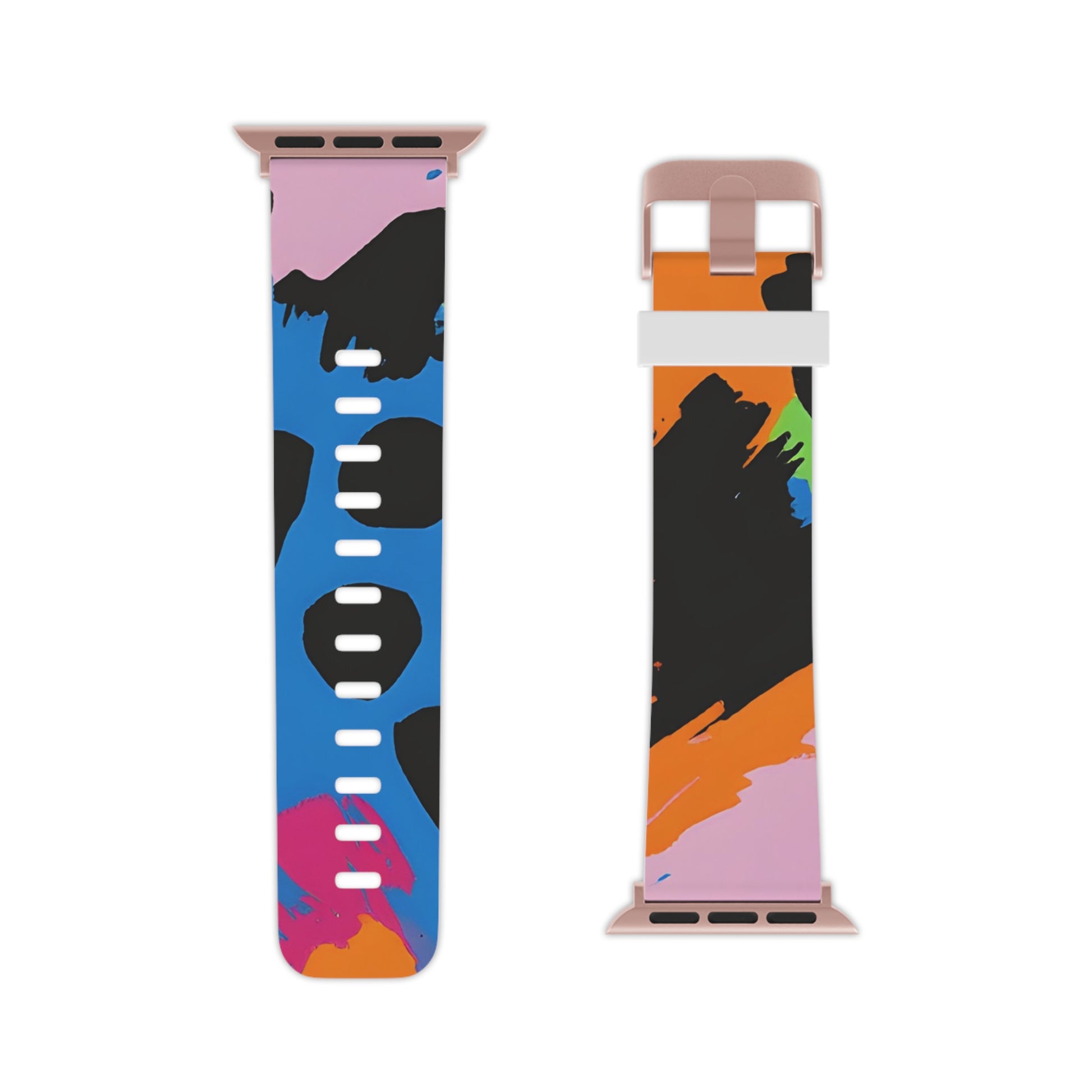 Wild Brush Strokes x Animal Print Multi-Color Watch Band for Apple Watch, Artsulli - Art is Long, Life is Short, Accessories, , , , , , , 