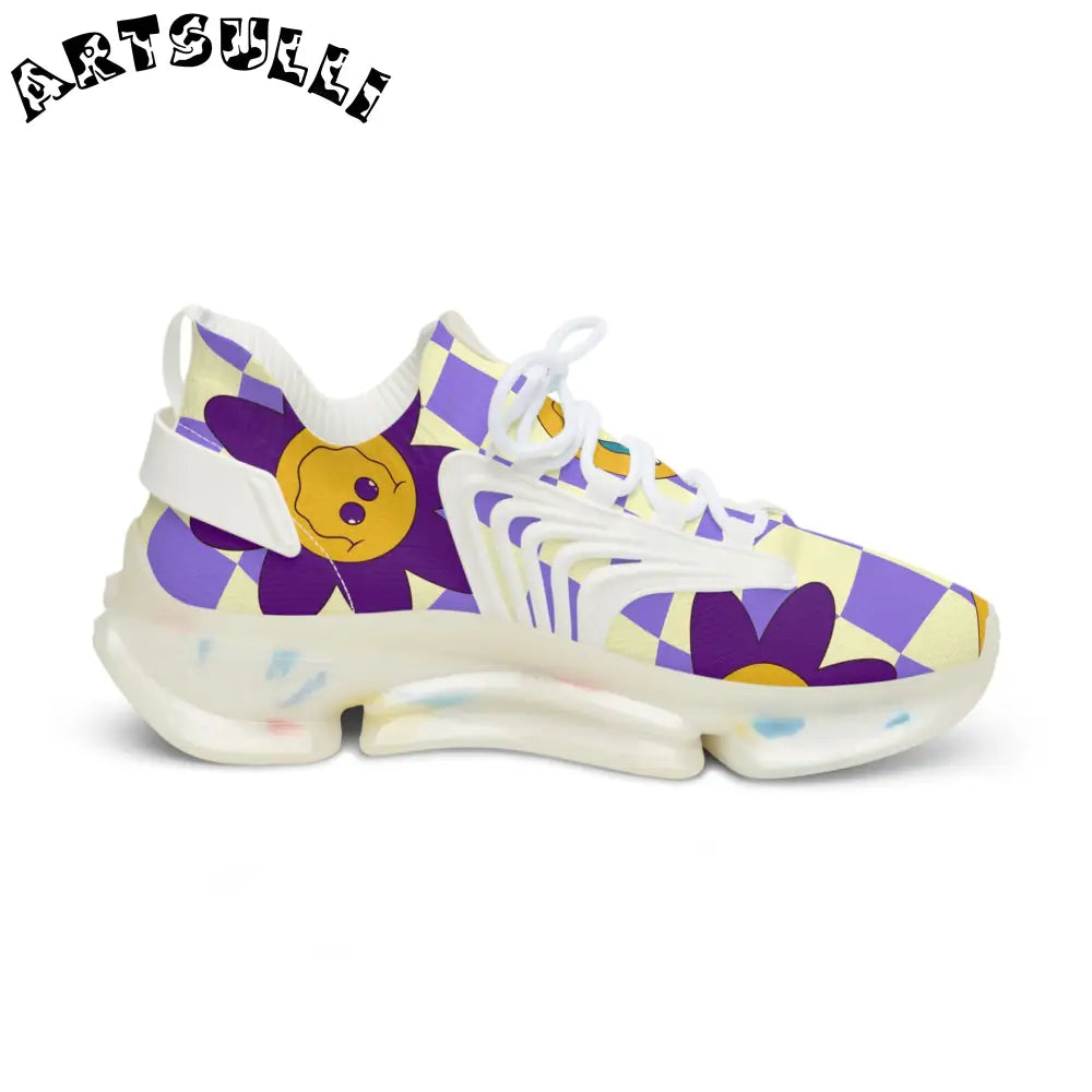 JAKKOUTTHEBXX Trippy Flower Power Motifs Men’s Mesh Sneakers