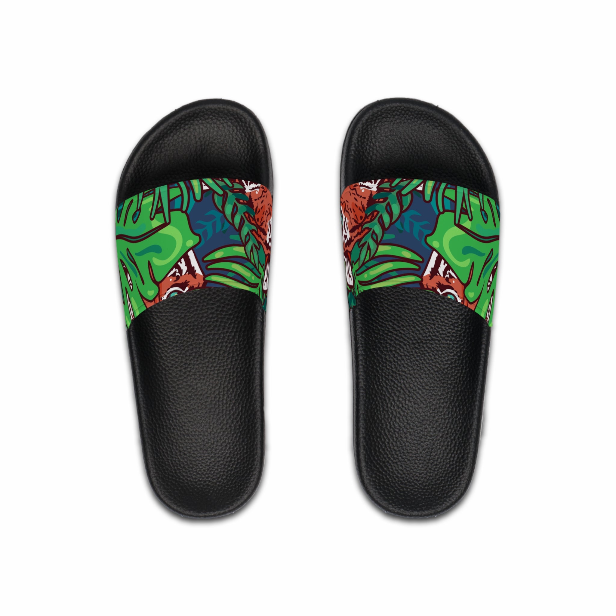 Saturated Jungle Tiger 8K Men's Slide Sandals, Artsulli - Art is Long, Life is Short, Shoes, Color, Black sole, Size, US 6, , , 10669212859627