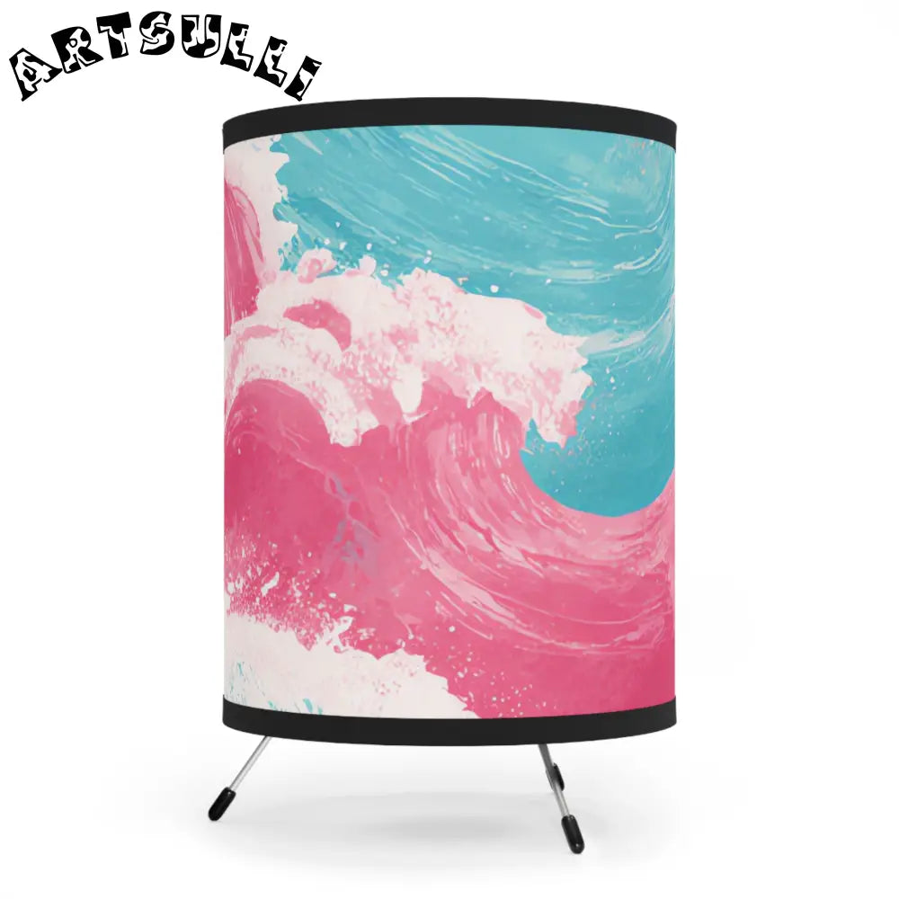 JAKKOUTTHEBXX The Great Pastelwave Pink and Blue Tripod Lamp