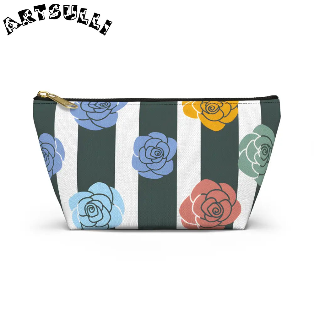 JAKKOUTTHEBXX Stripes x Roses II Black and White Accessory Pouch w