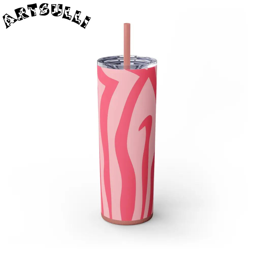 JAKKOUTTHEBXX Pink Zebra Print Maars Skinny Tumbler 2025