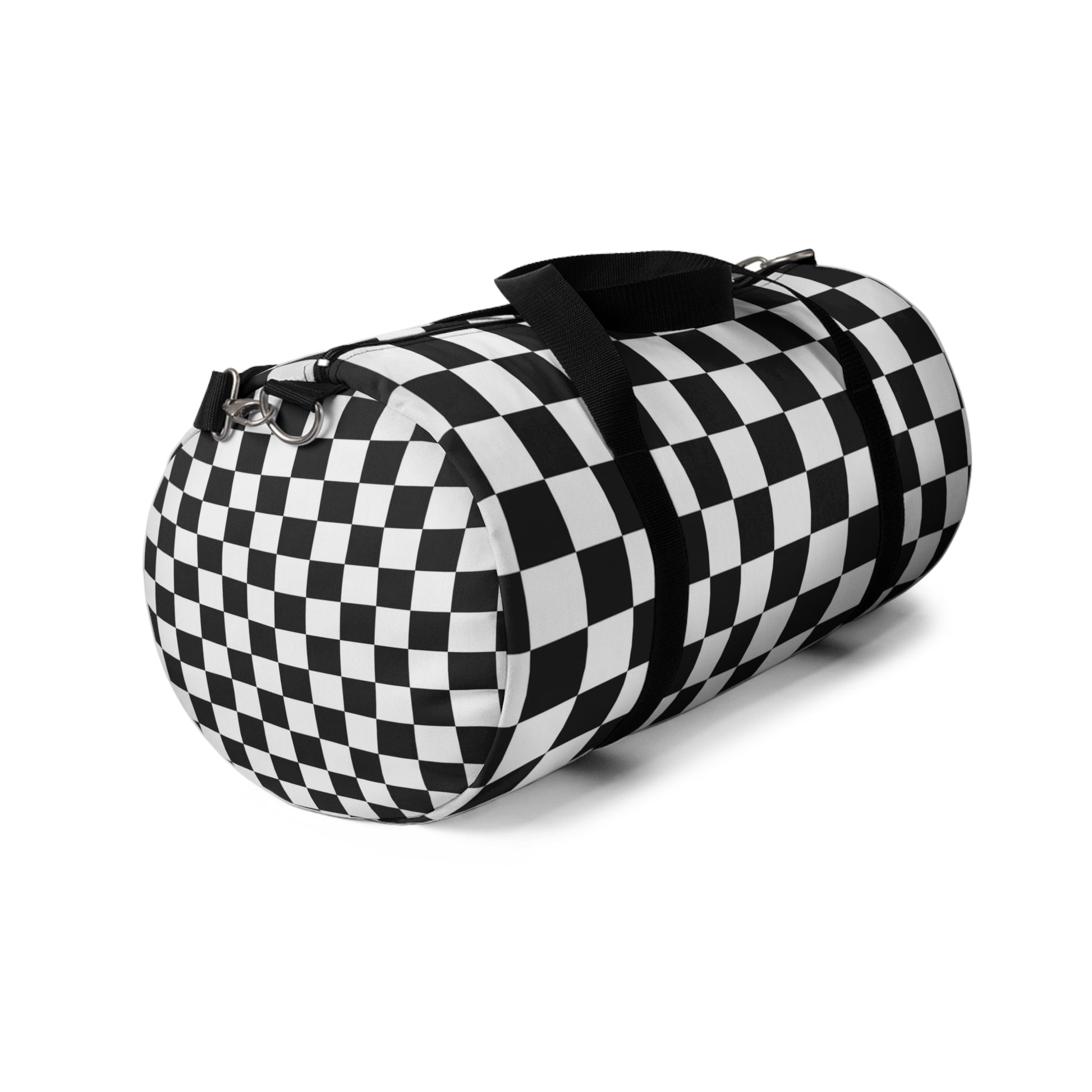 Checkerboard White and Black Duffel Bag, Artsulli - Art is Long, Life is Short, Bags, , , , , , , 