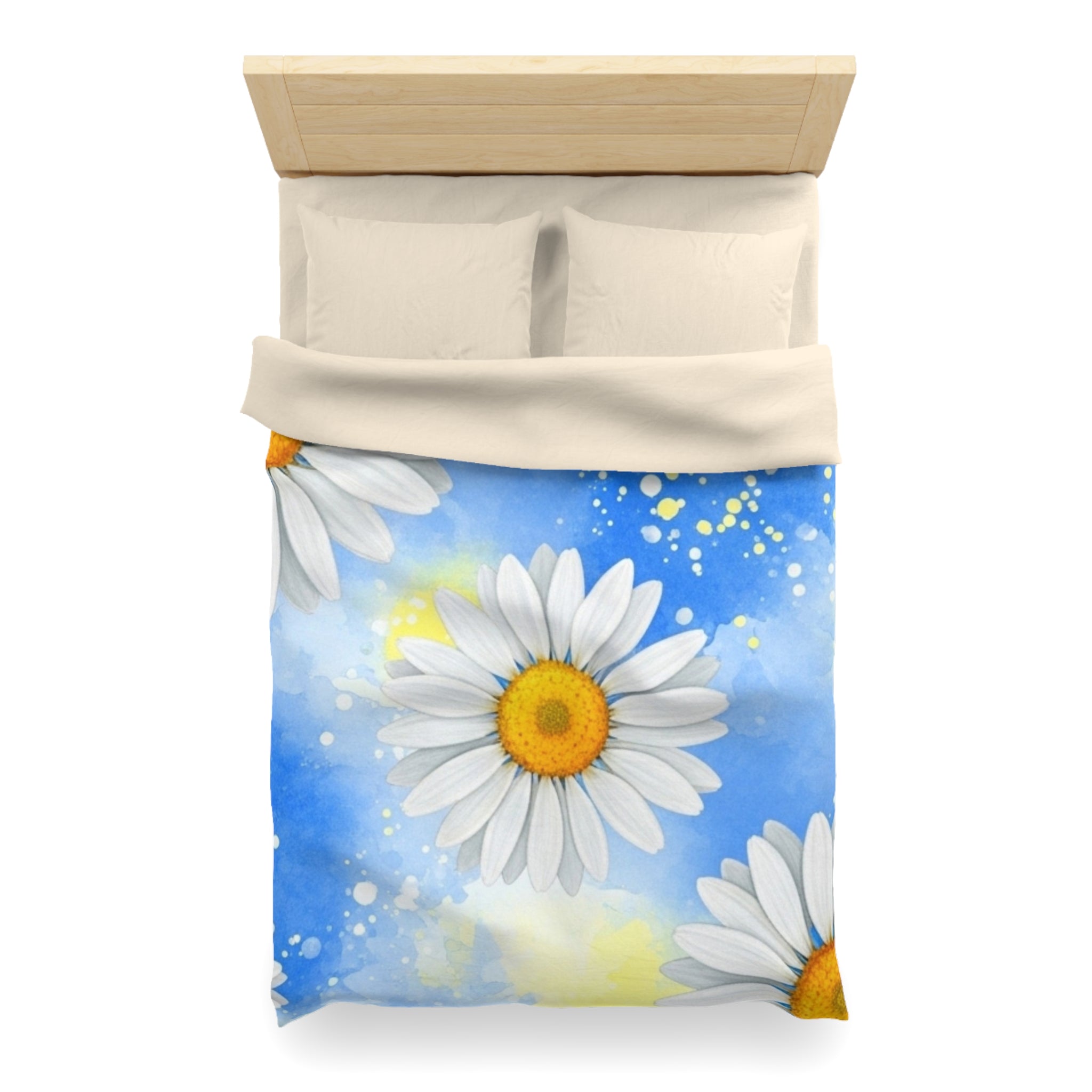 Daisies Microfiber Duvet Cover, Artsulli - Art is Long, Life is Short, Home Decor, , , , , , , 
