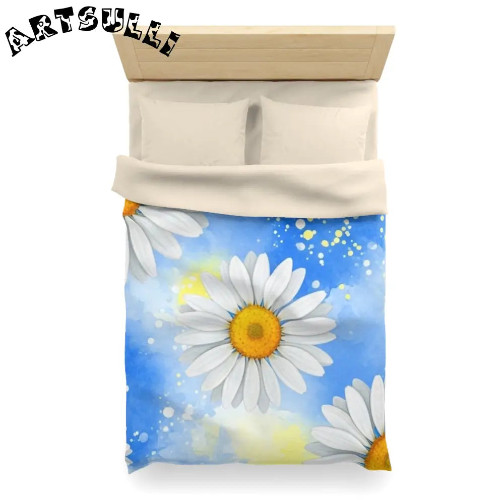 JAKKOUTTHEBXX Daisies Microfiber Duvet Cover JAKKOUTTHEBXX Artsulli