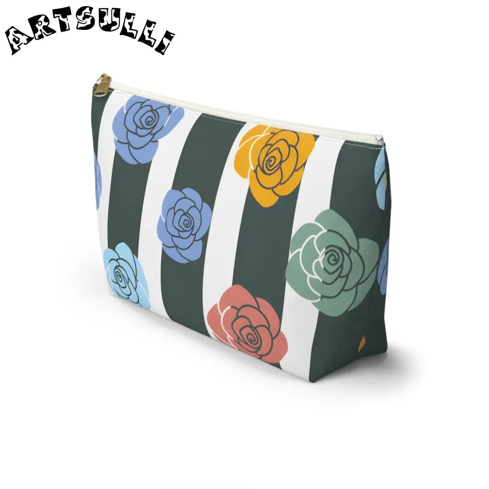JAKKOUTTHEBXX Stripes x Roses II Black and White Accessory Pouch w