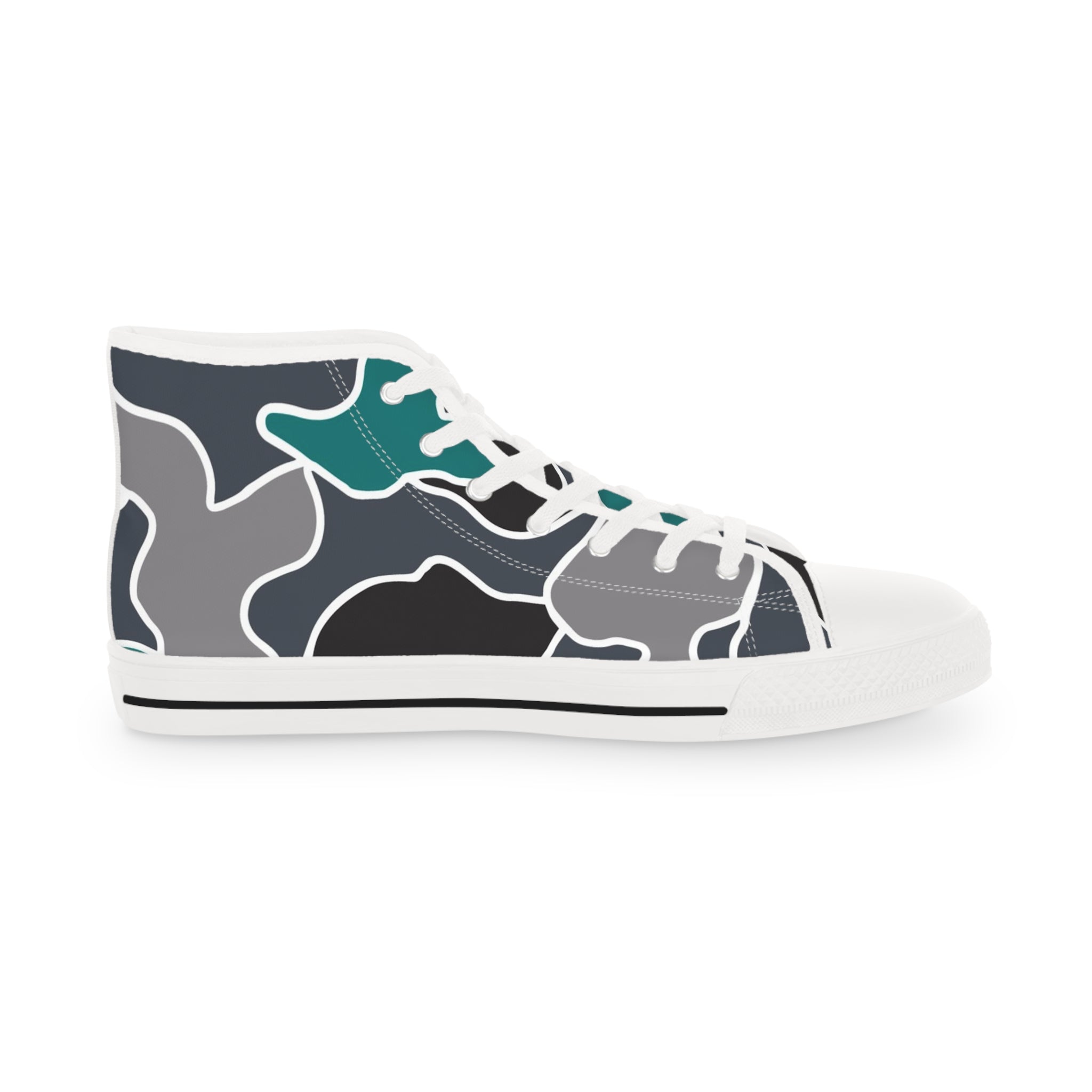 Surreal Camouflage Men's High Top Sneakers, Artsulli - Art is Long, Life is Short, Shoes, , , , , , , 