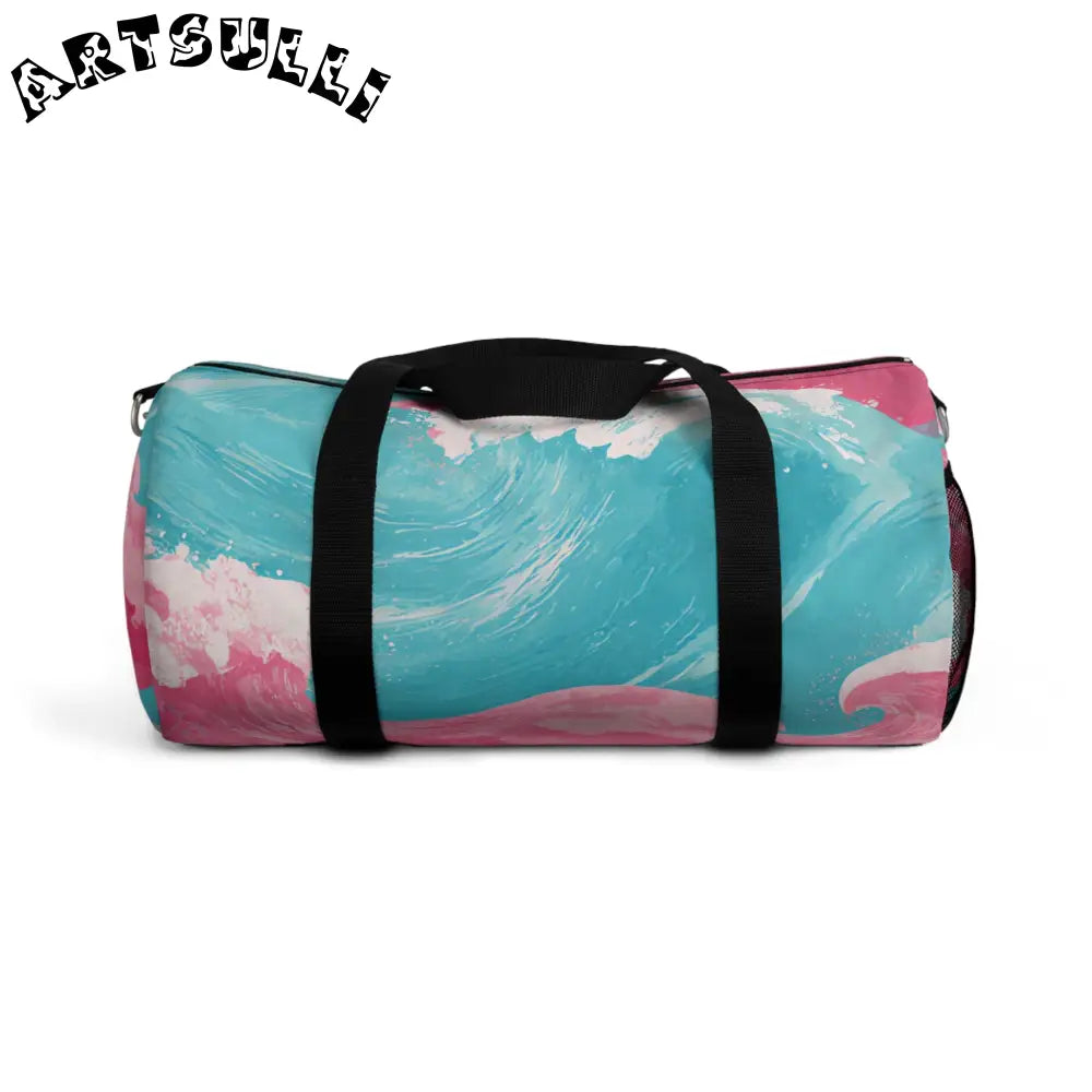 JAKKOUTTHEBXX The Great Pastelwave II Pink and Blue Duffel Bag