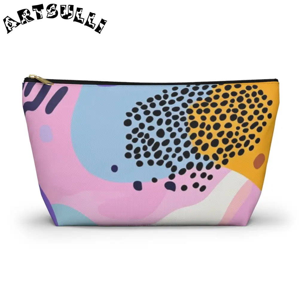 JAKKOUTTHEBXX Colorful Abstract Dots and Shapes Accessory Pouch w