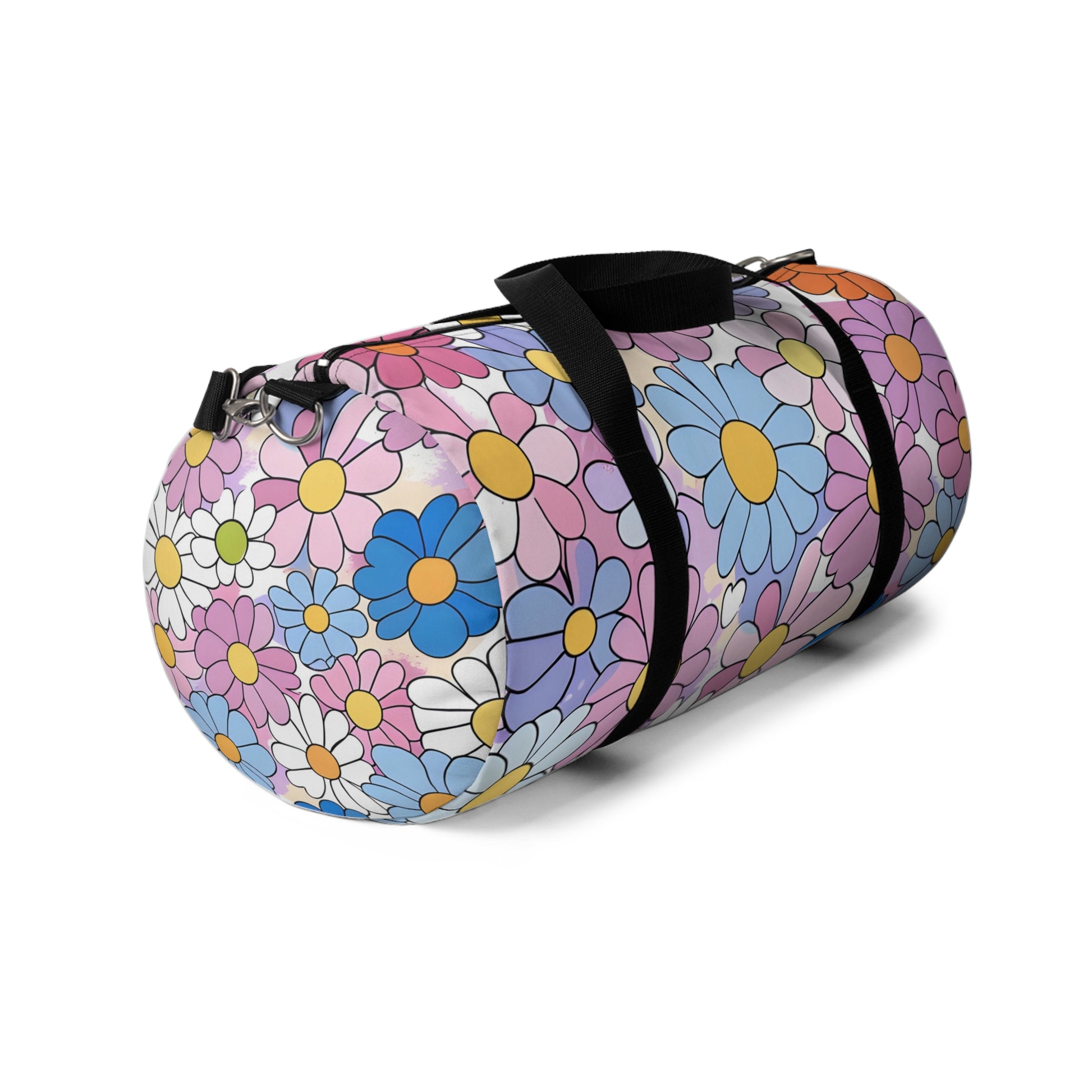 Flower Hour Purple and Blue  Duffel Bag, Artsulli - Art is Long, Life is Short, Bags, , , , , , , 