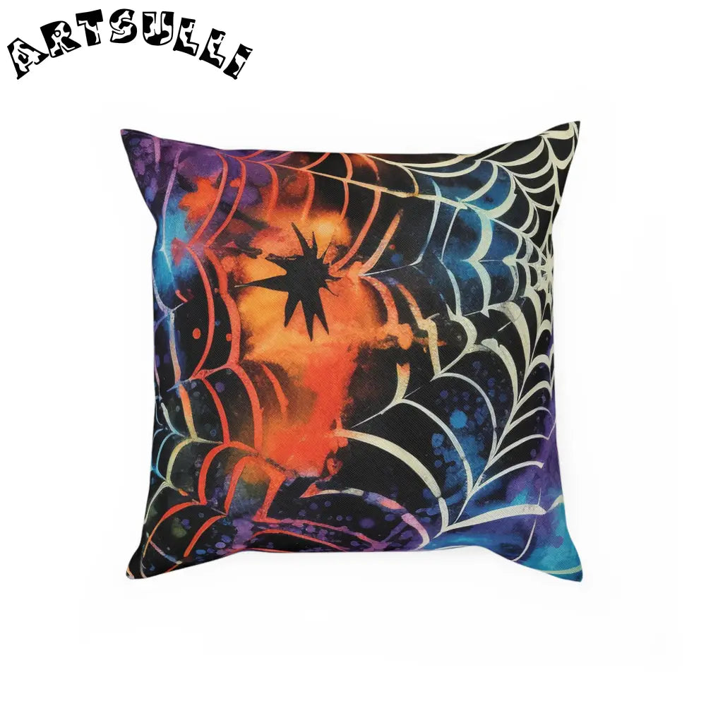 JAKKOUTTHEBXX Spider Web Illustration Printed Halloween Pillow 2025