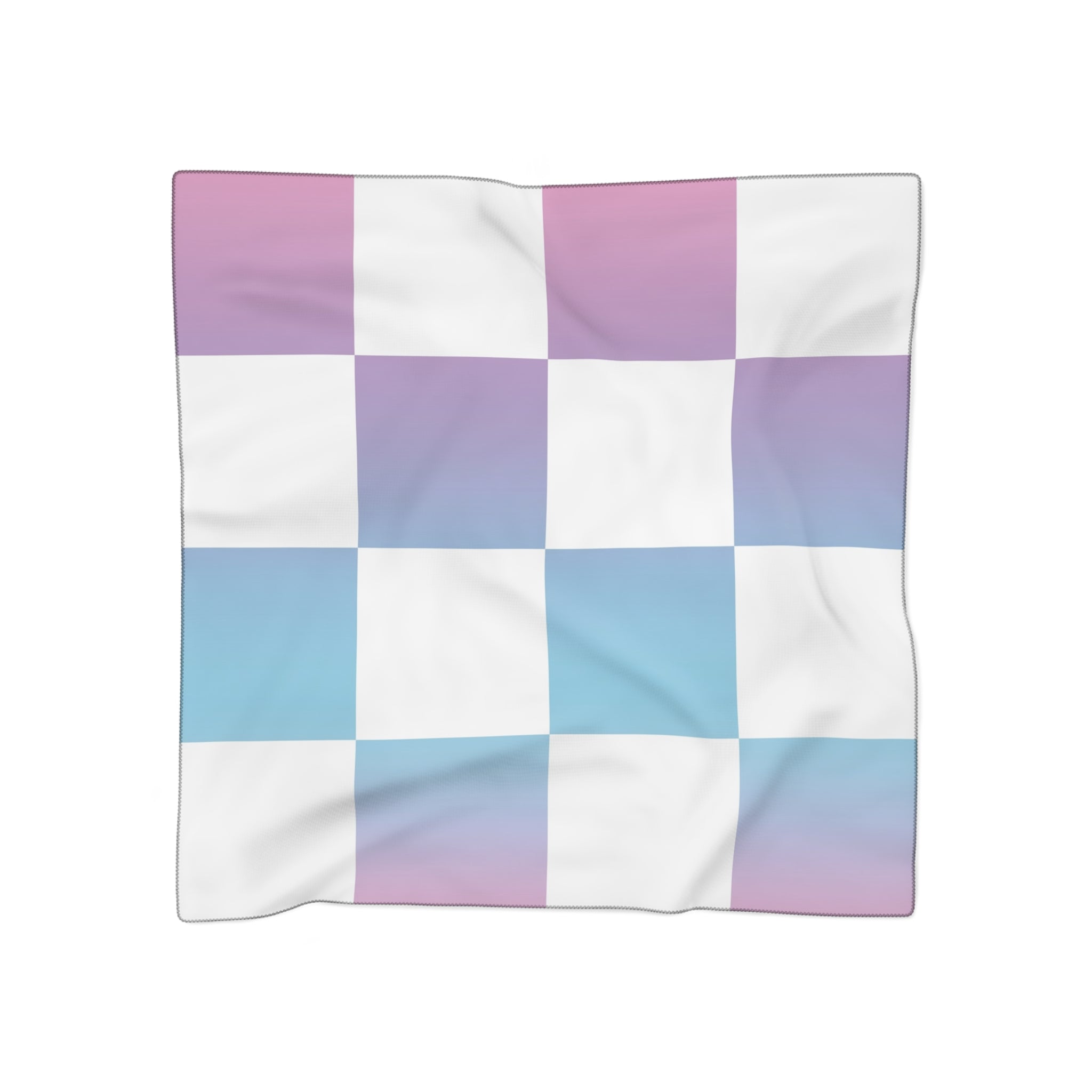 Vaporwave Check Poly Scarf, Artsulli - Art is Long, Life is Short, Accessories, Color, Poly chiffon, Size, 25" × 25", , , 10043660470736841559