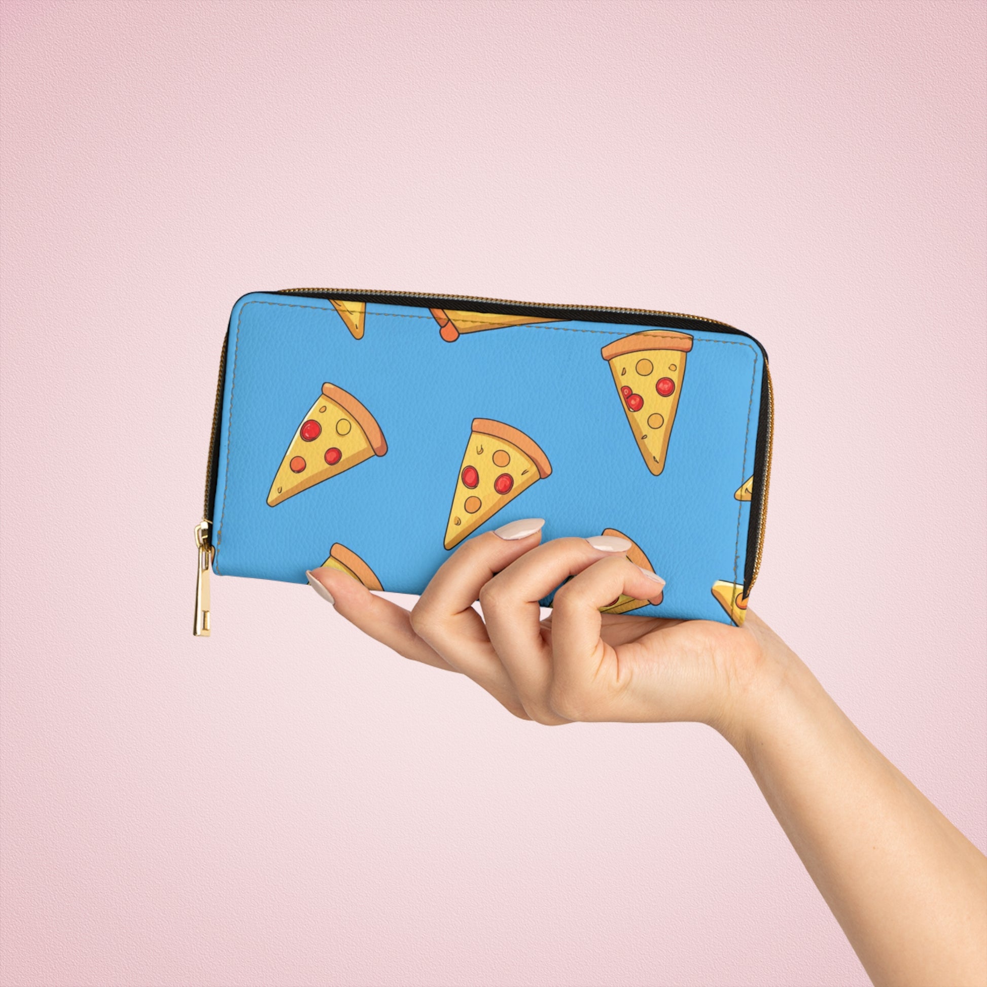 Blue Pizza Dreamscape Zipper Wallet, Artsulli - Art is Long, Life is Short, Accessories, , , , , , , 