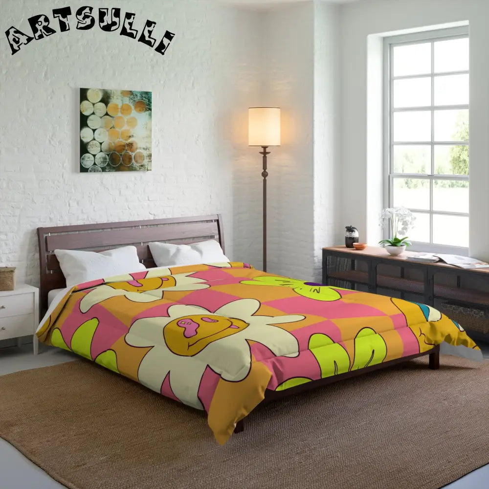JAKKOUTTHEBXX Trippy Sour Face Rave Comforter JAKKOUTTHEBXX Artsulli