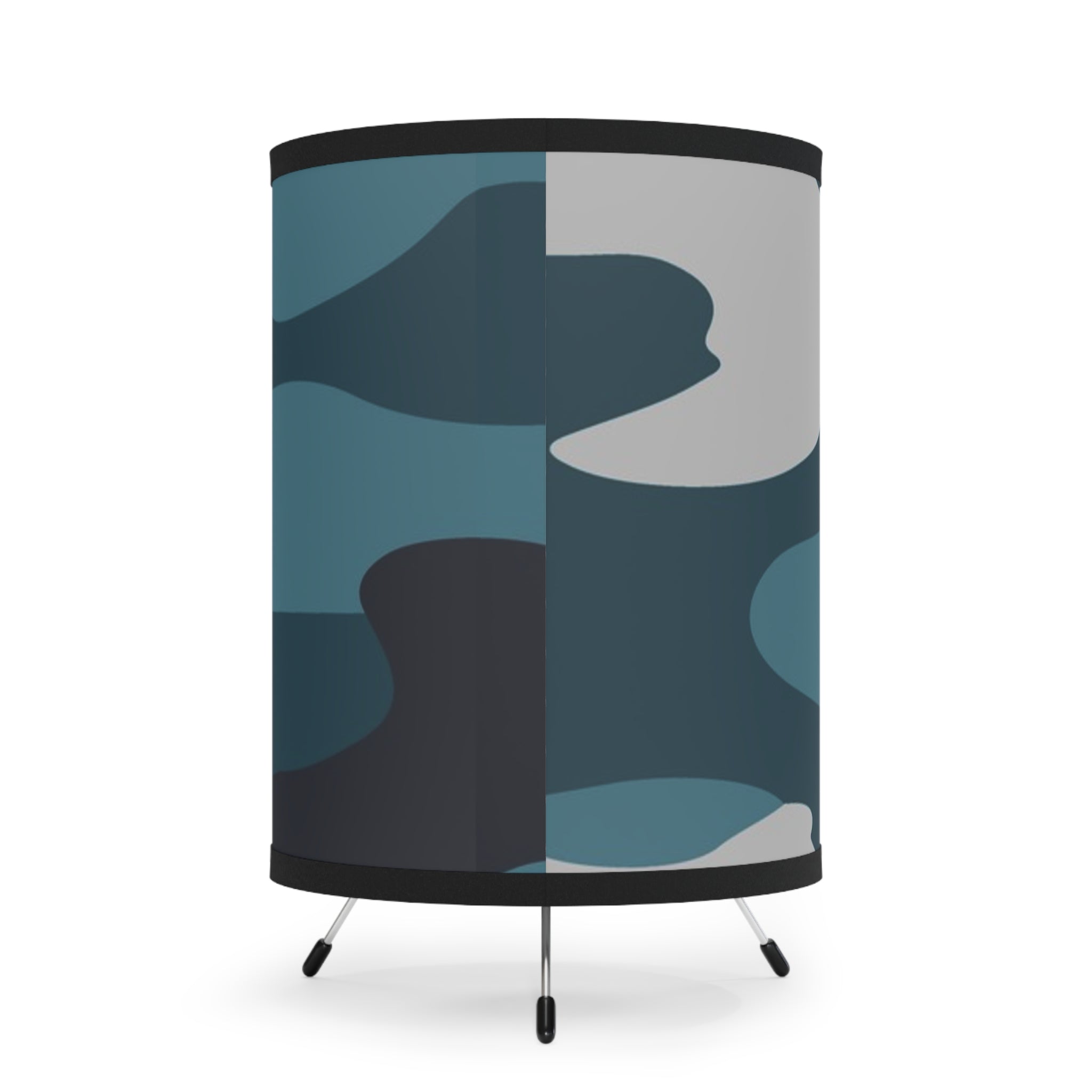 Blue Camouflage Tripod Lamp with High-Res Printed Shade, US\CA plug, Artsulli - Art is Long, Life is Short, Home Decor, , , , , , , 