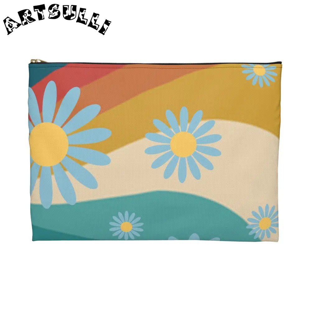 JAKKOUTTHEBXX Psychedelic Floral Hills Multi-Color Accessory Pouch