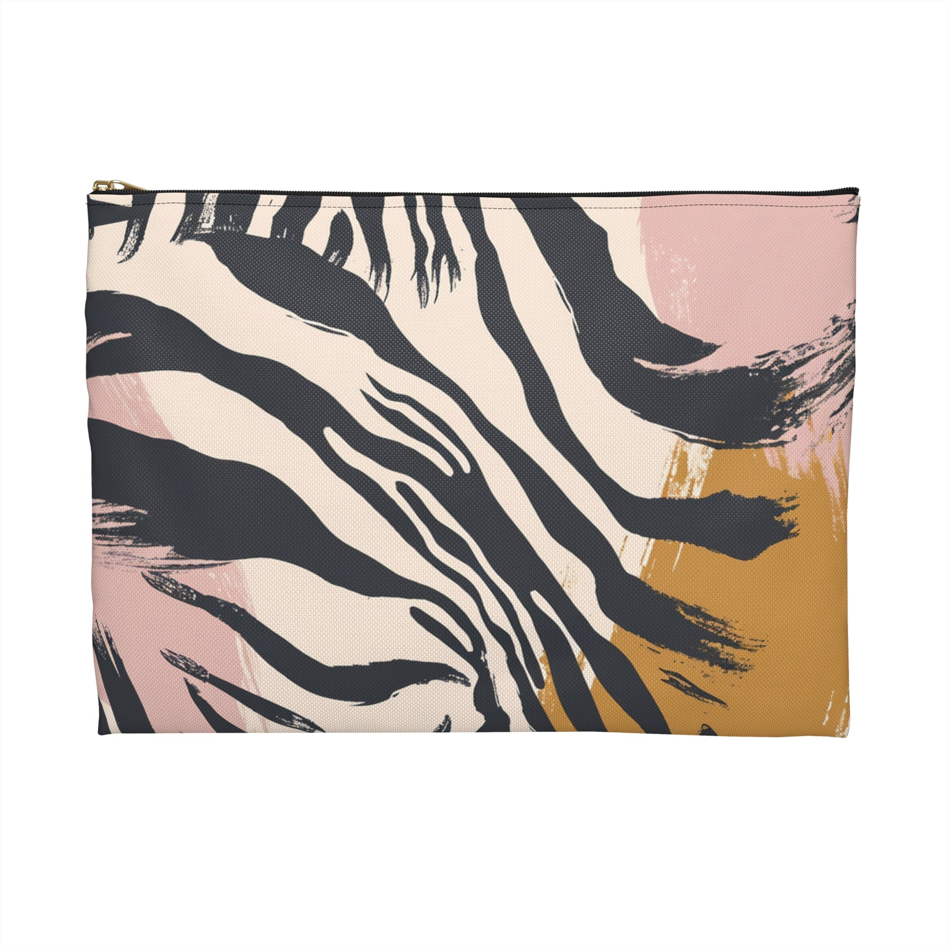 Zebra Brush Strokes Accessory Pouch, Artsulli - Art is Long, Life is Short, Bags, , , , , , , 