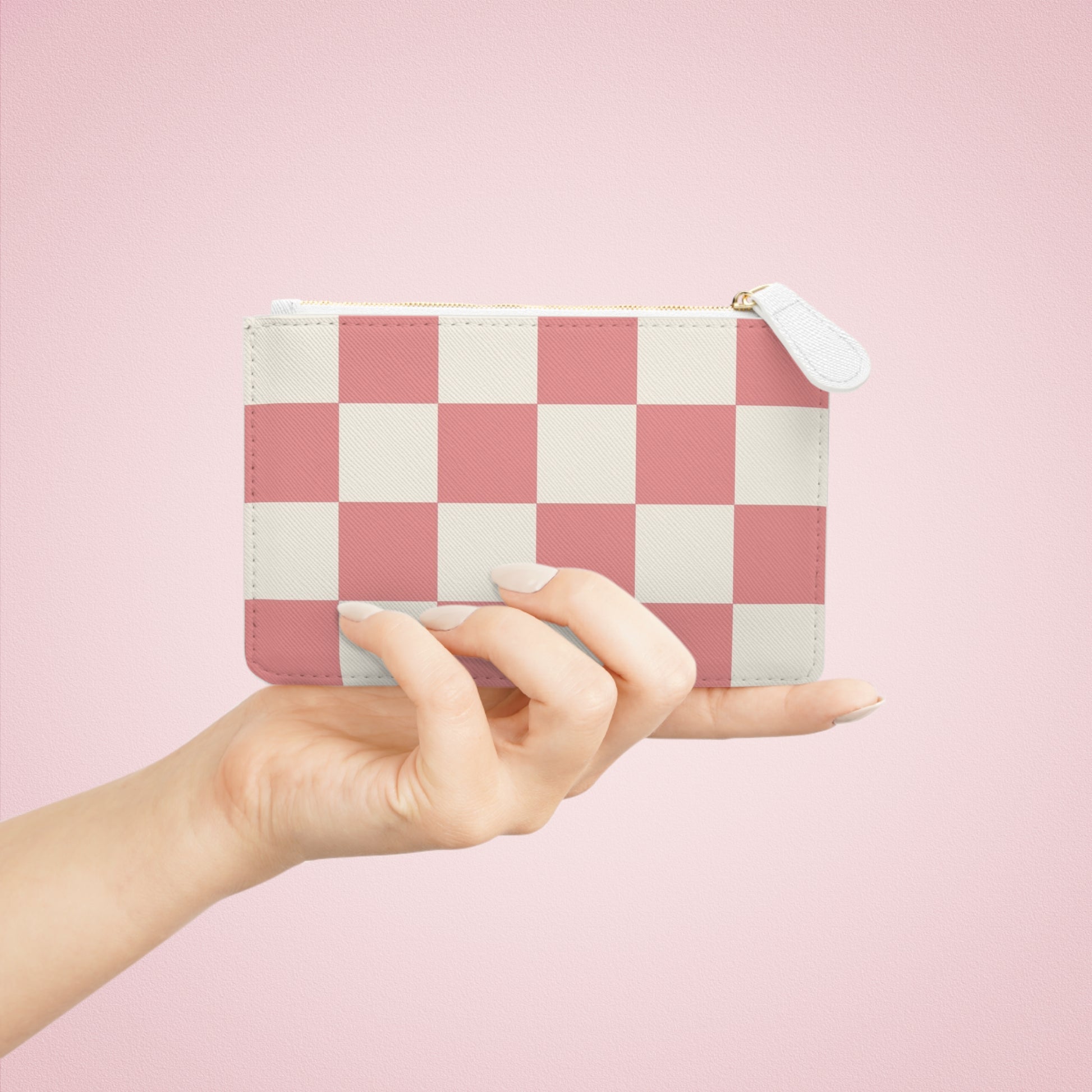 Retro Checkered Grassland Sprites Mini Clutch Bag, Artsulli - Art is Long, Life is Short, Bags, , , , , , , 