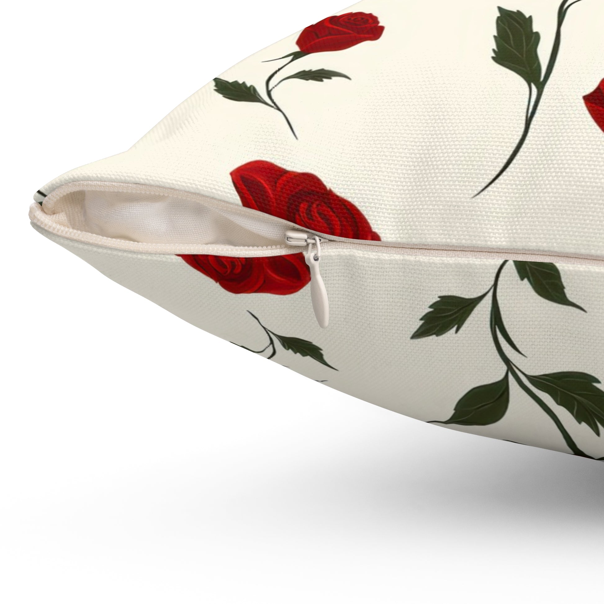 Red Roses Spun Polyester Square Pillow, Artsulli - Art is Long, Life is Short, Home Decor, , , , , , , 