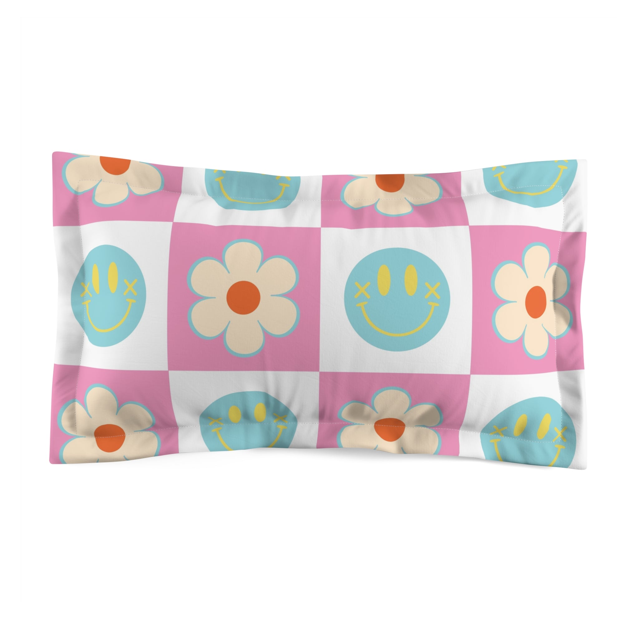 Madotsukis Grin Bloom Microfiber Pillow Sham, Artsulli - Art is Long, Life is Short, Home Decor, Size, King, , , , , 27963081513510342899