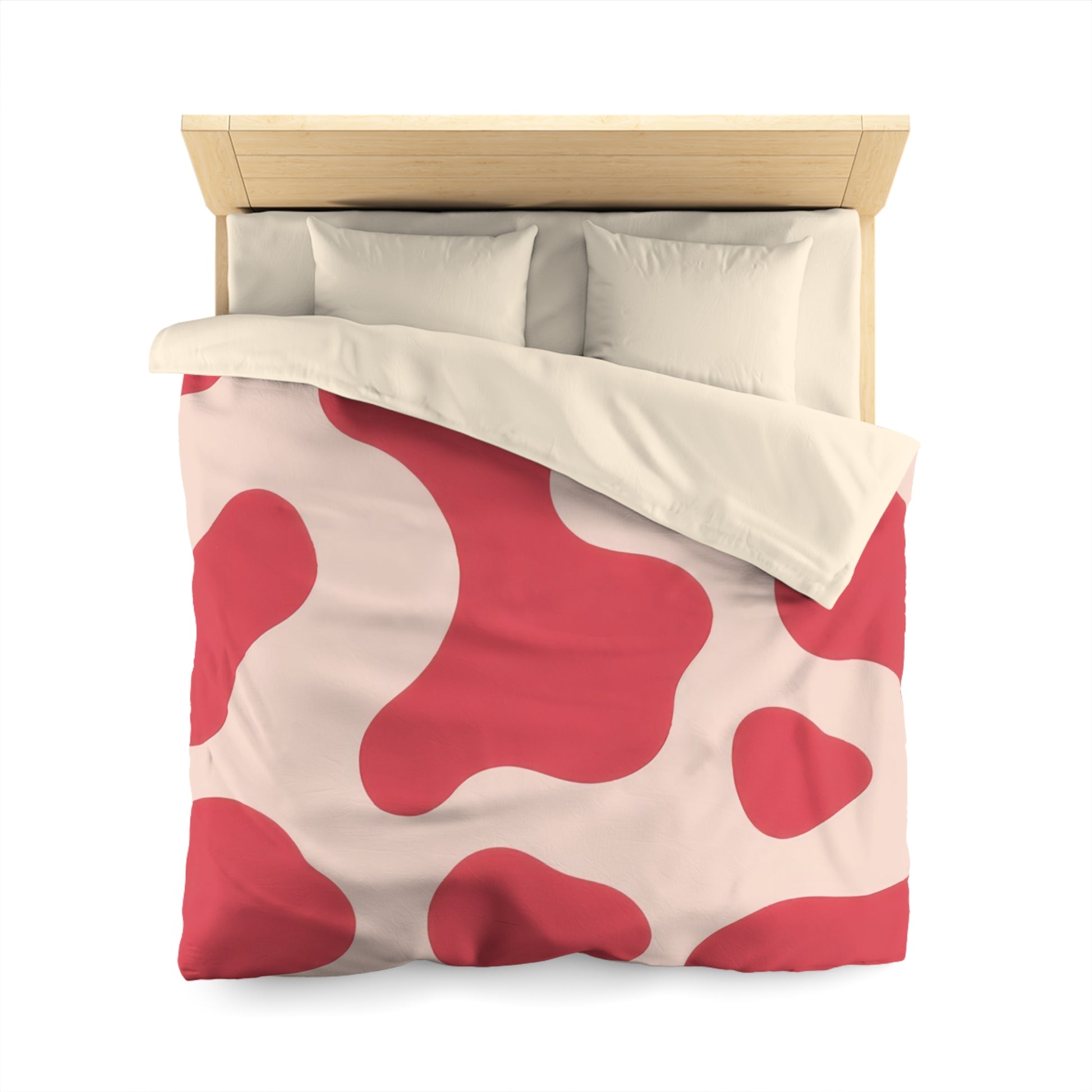 Red Jungle Cow Microfiber Duvet Cover, Artsulli - Art is Long, Life is Short, Home Decor, , , , , , , 