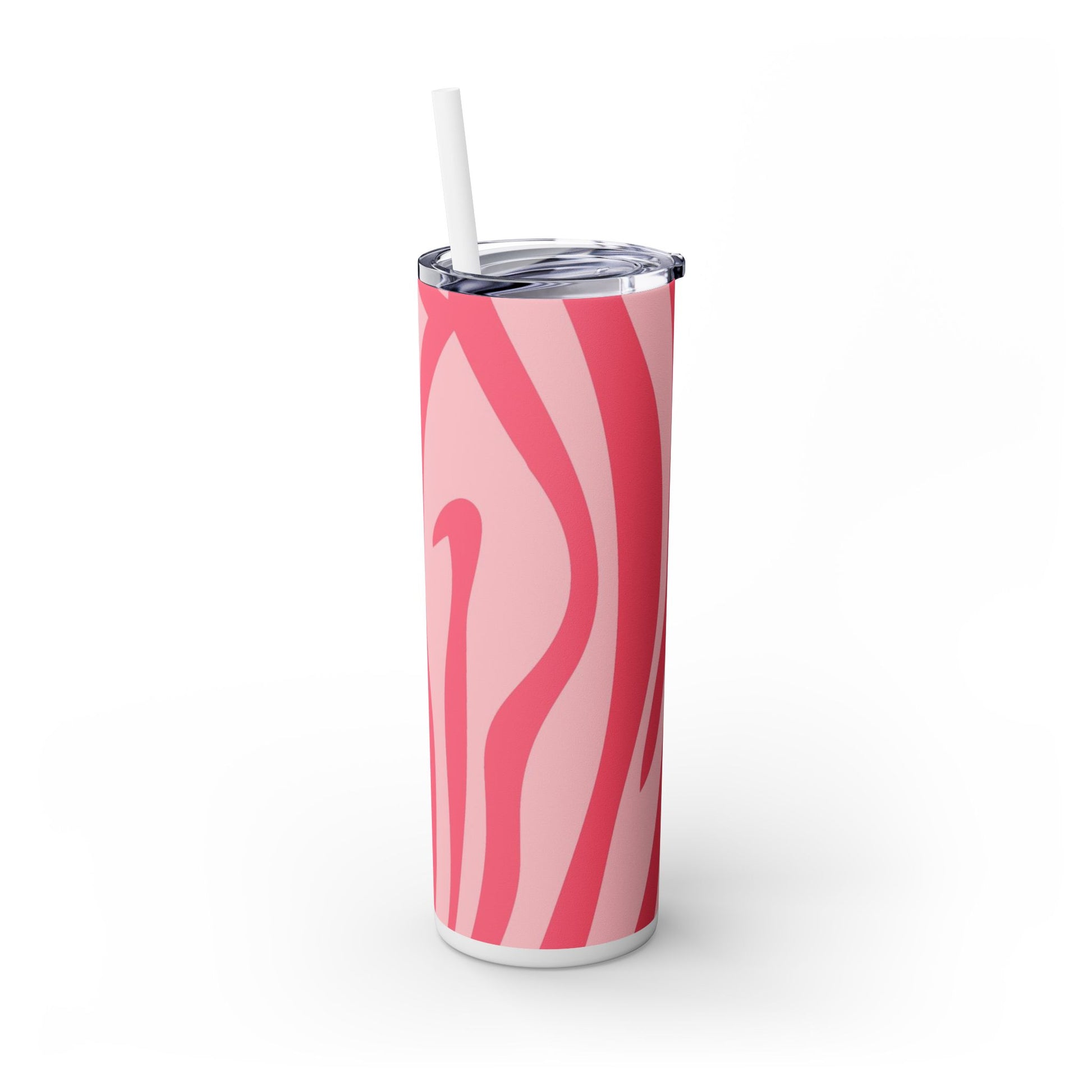 Nagels Pink Zebra Skinny Tumbler with Straw, 20oz, Artsulli - Art is Long, Life is Short, Mug, , , , , , , 