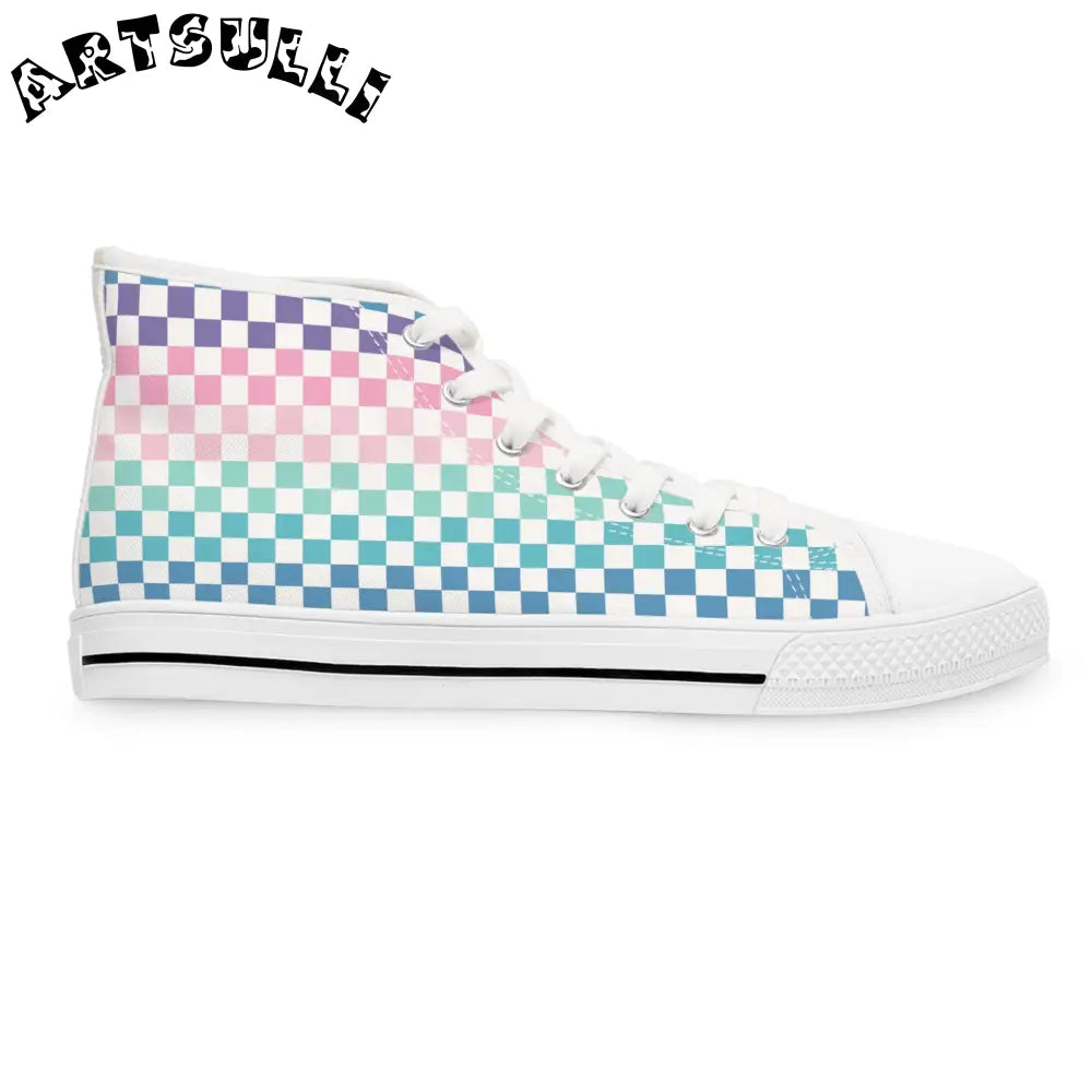 JAKKOUTTHEBXX Vaporwave Rainbow Checkerboard II Multi-Color Women’s