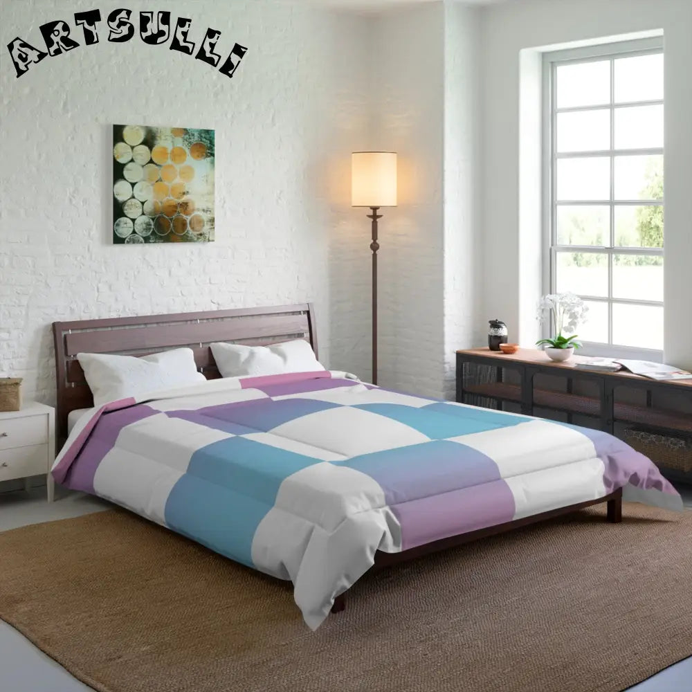JAKKOUTTHEBXX Vaporwave Check Comforter JAKKOUTTHEBXX Artsulli - Art